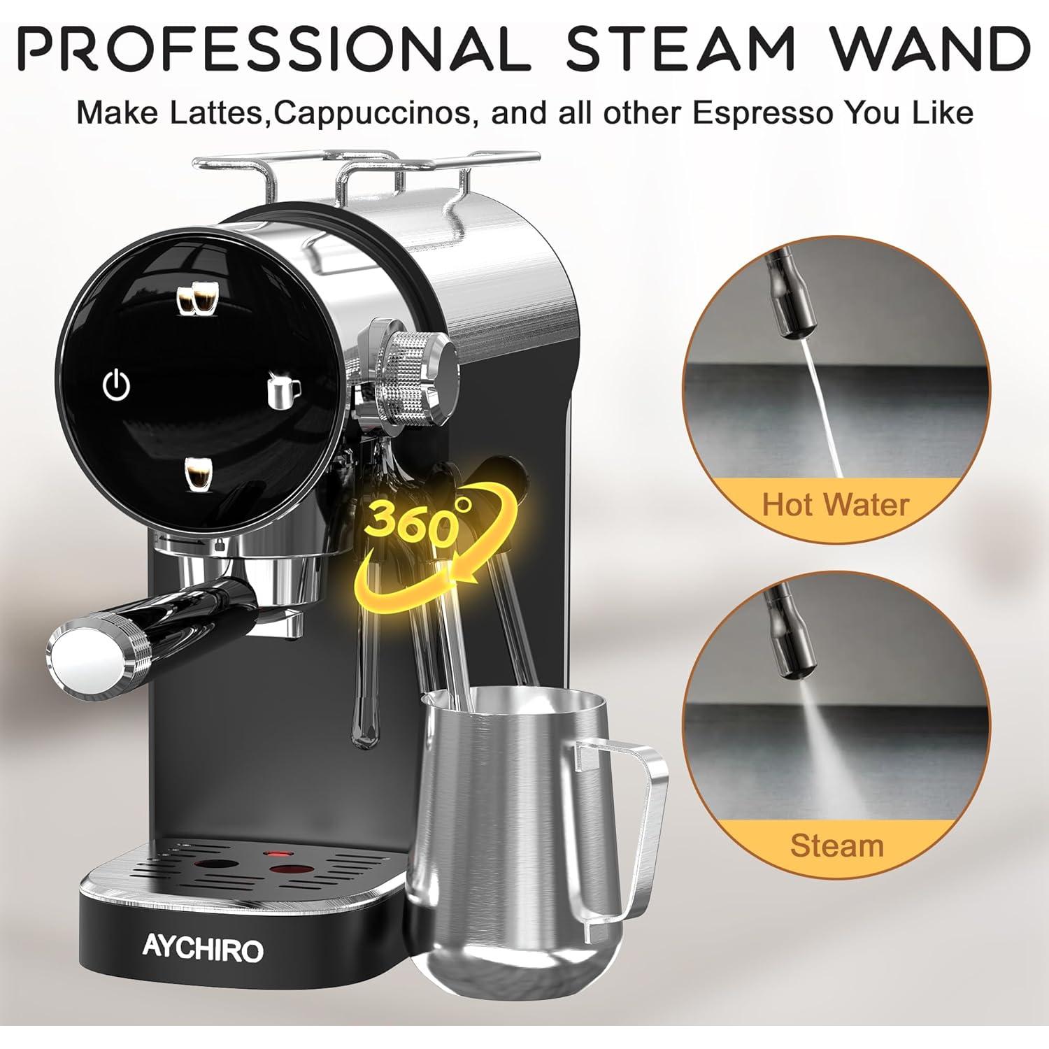 Máquina de Espresso AYCHIRO US-GK-1511-N01 20 Bar con Espumador