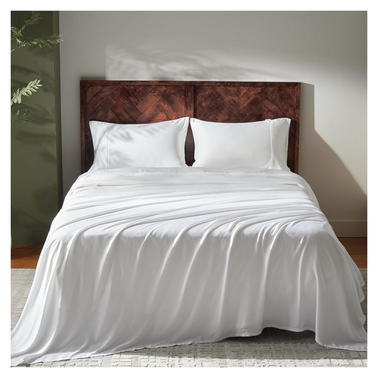 Sábanas Twin GOKOTTA 100% Rayón de Bambú Suaves y Transpirables