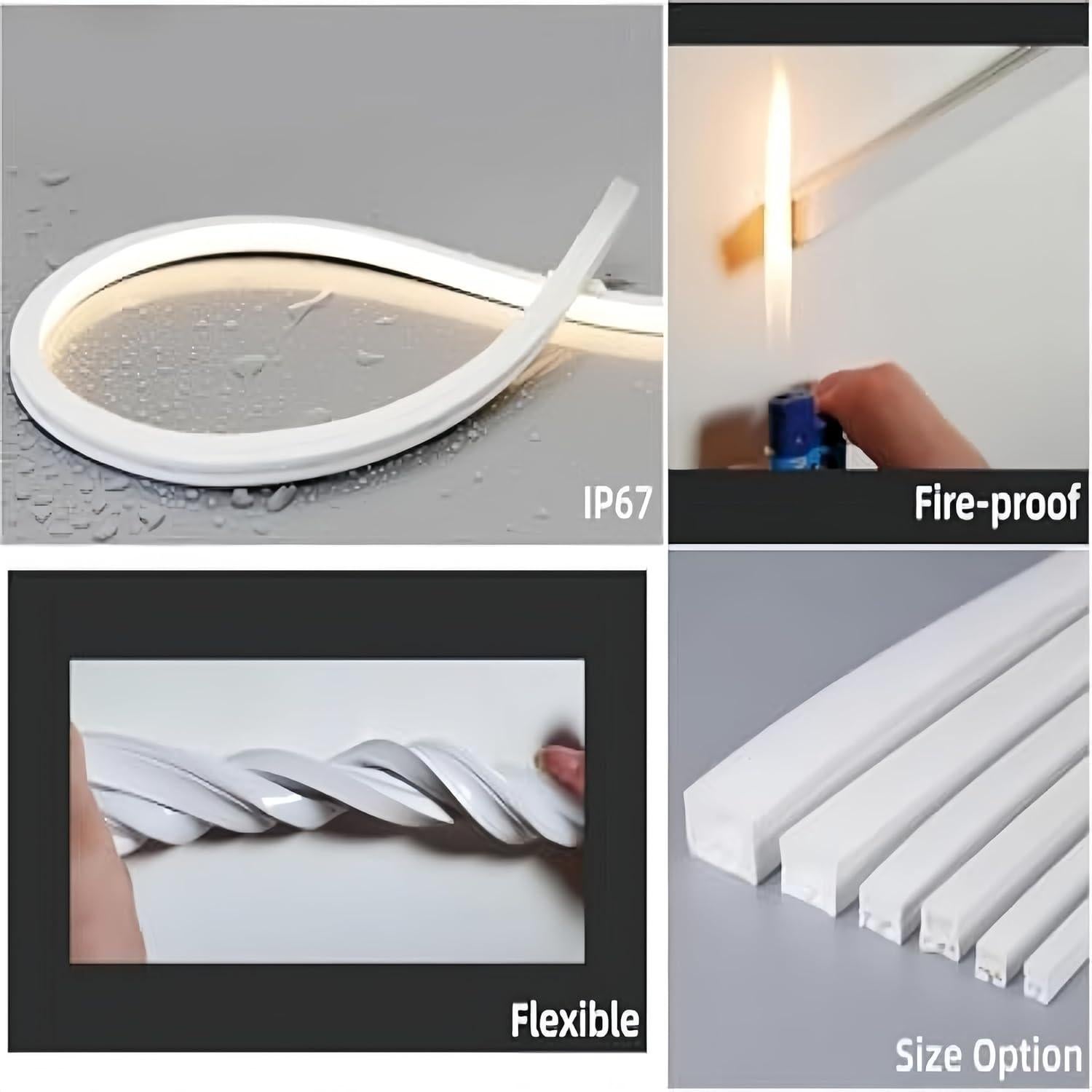 Canal LED de Silicona KSDLMPA 5M IP67 para Tiras de 10mm