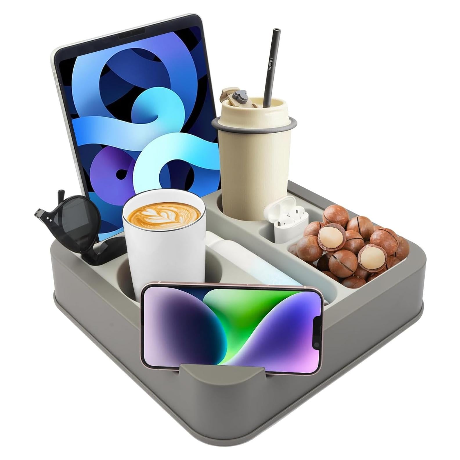 Soporte y bandeja organizadora Heavyrain - Silicona gris