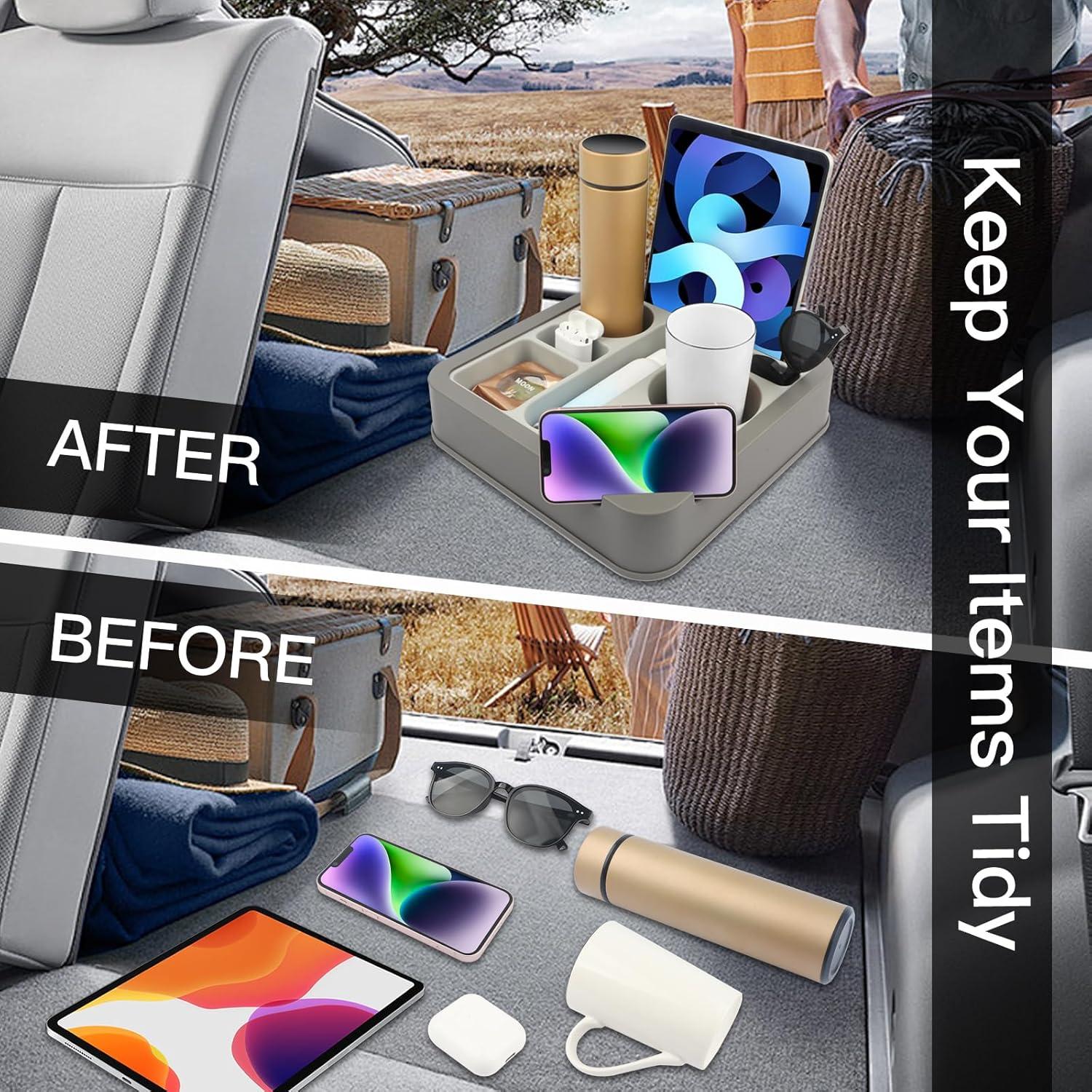 Soporte y bandeja organizadora Heavyrain - Silicona gris