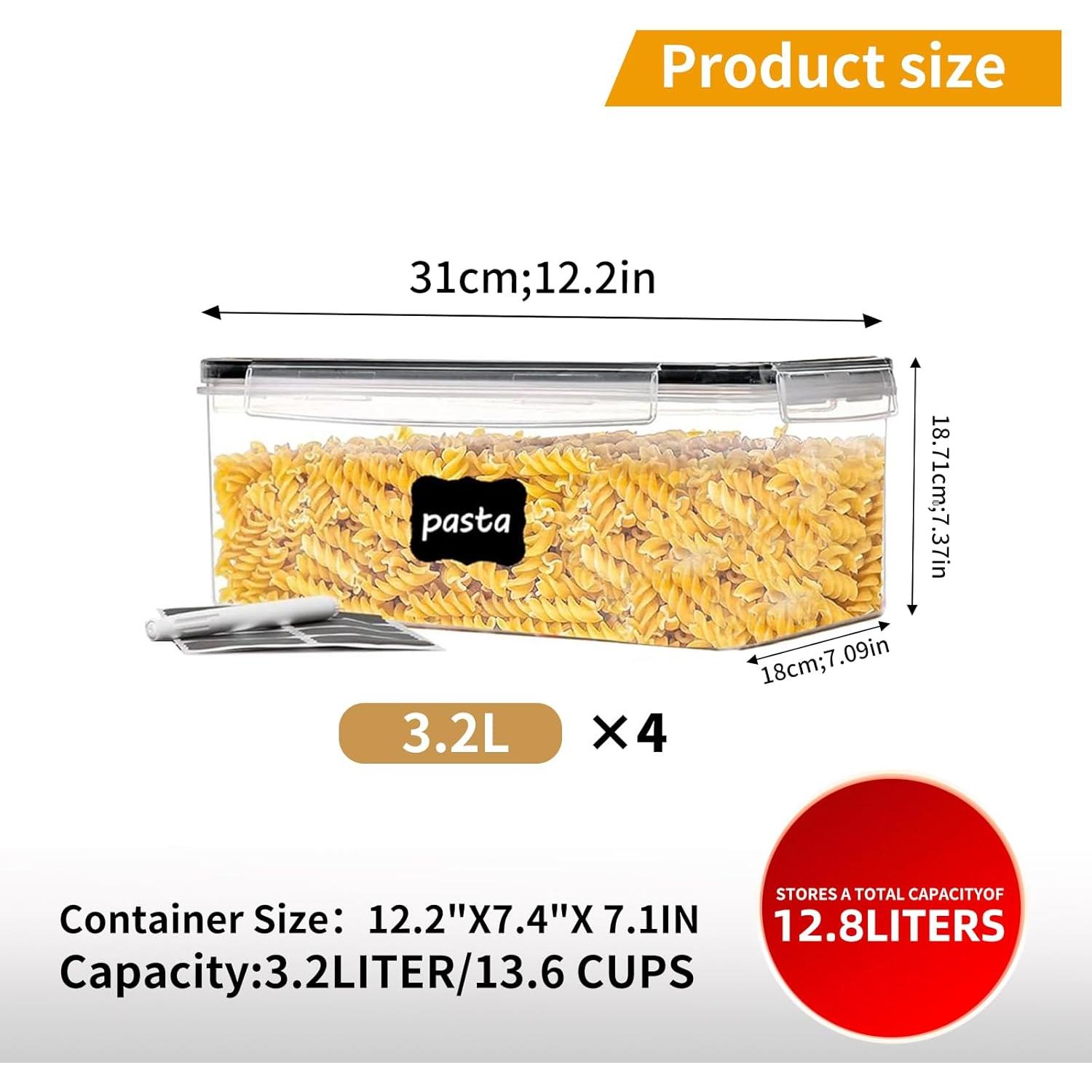 Contenedores de Almacenamiento Herméticos Stusgo 4 PCS 3.2L