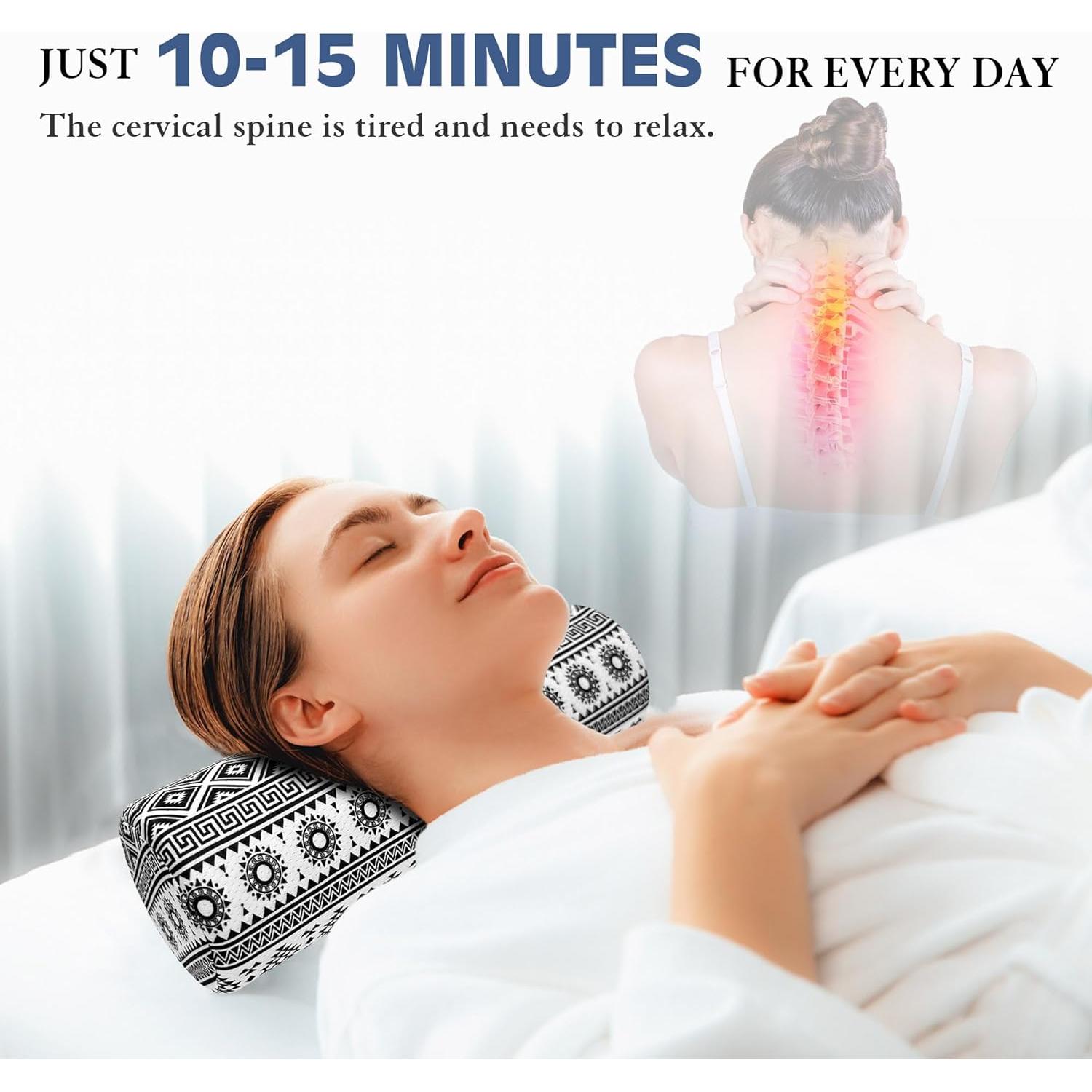 Almohada de Rollo Ergonómica wxmbdzq para Cuello y Espalda