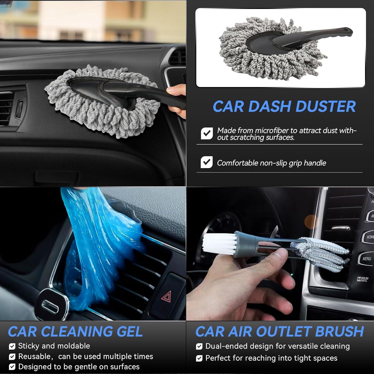 Kit de Detallado de Automóviles 21 Piezas COOGEO con Gel y Cepillos