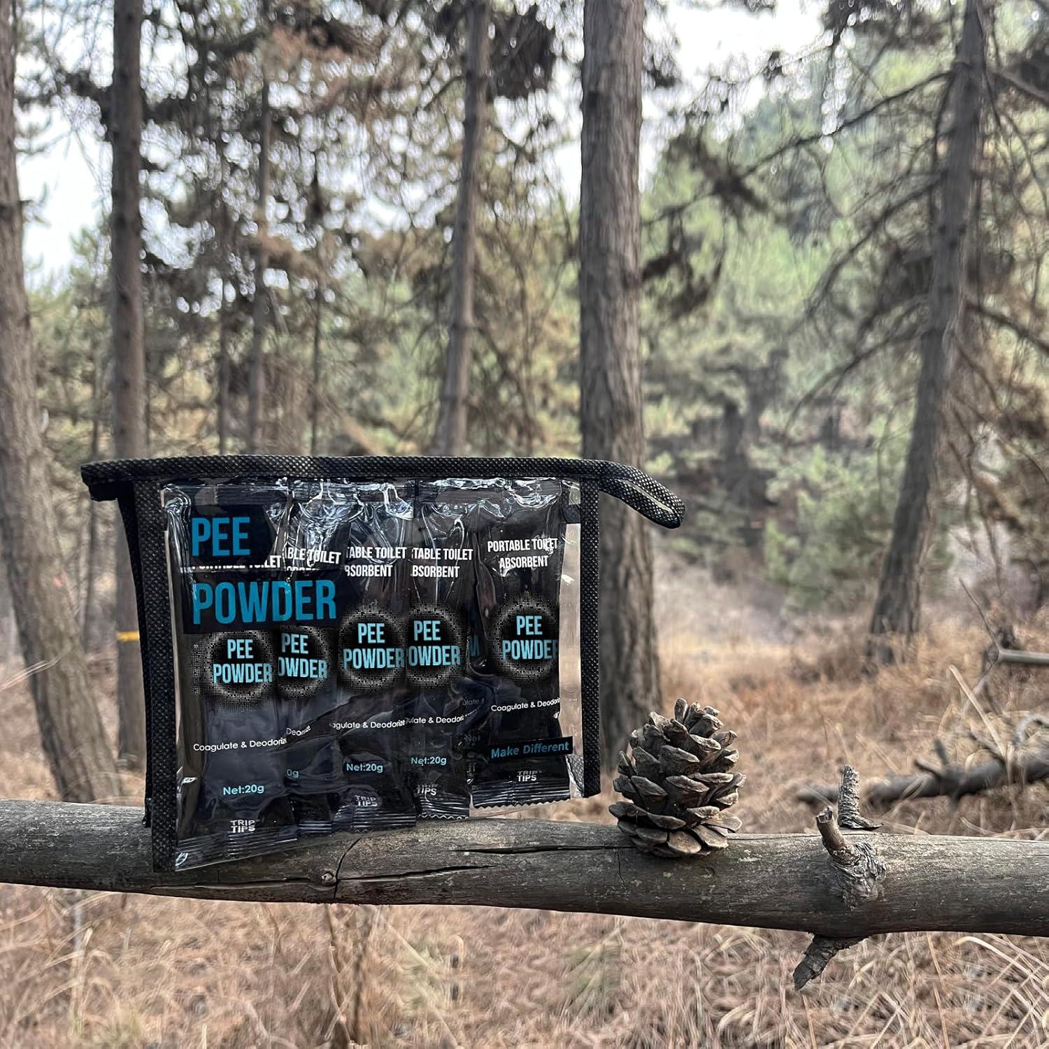 Polvo Absorbente para Inodoros Portátiles TRIPTIPS 20g - Gel Desodorante