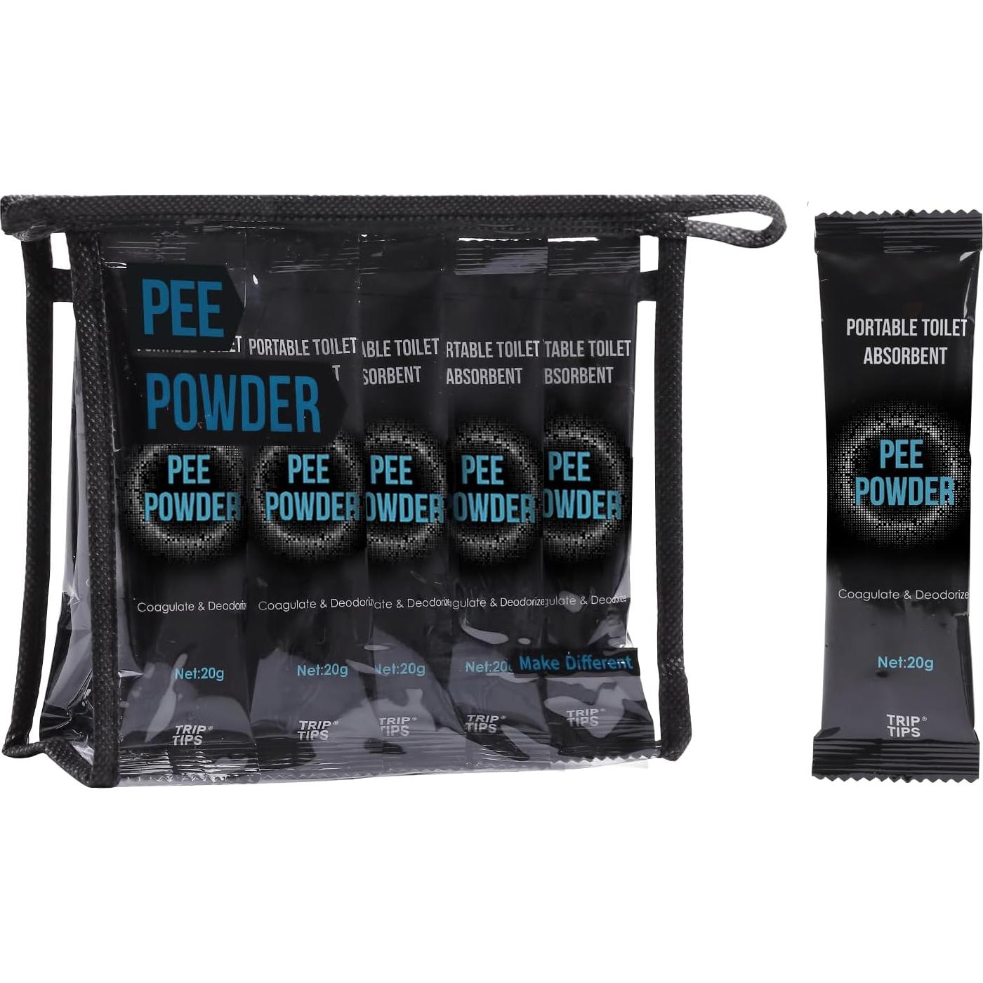 Polvo Absorbente para Inodoros Portátiles TRIPTIPS 20g - Gel Desodorante