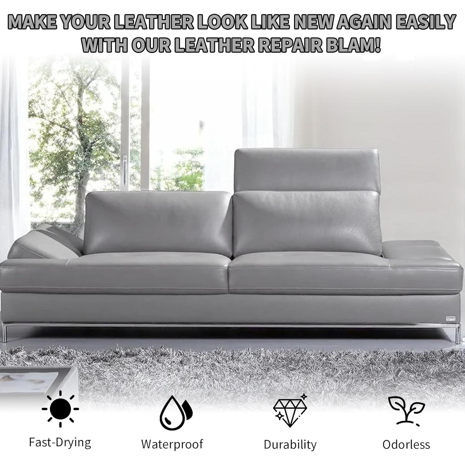 Bálsamo de Recoloración de Cuero BSCPAM 240g Gris - Kit Reparación