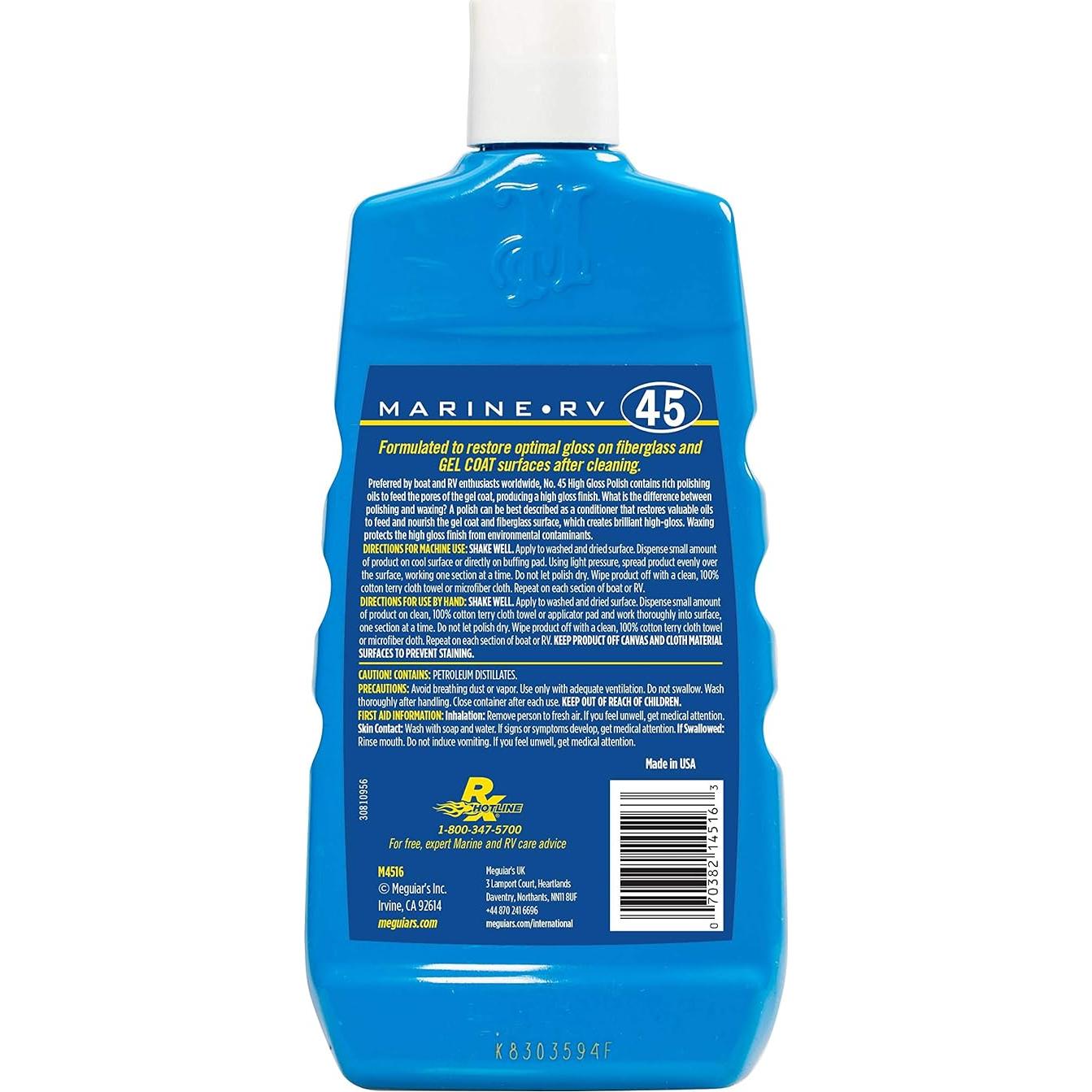 Pulidor de Alto Brillo Meguiar's M4516 para Barcos y RV - 16 Oz