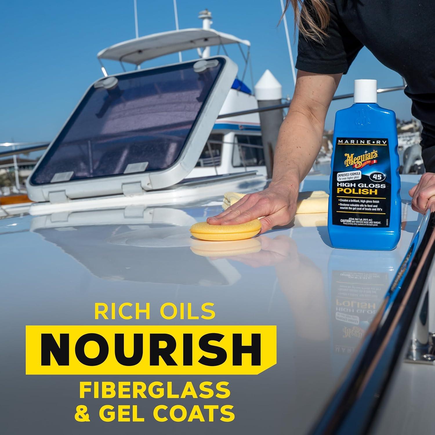 Pulidor de Alto Brillo Meguiar's M4516 para Barcos y RV - 16 Oz