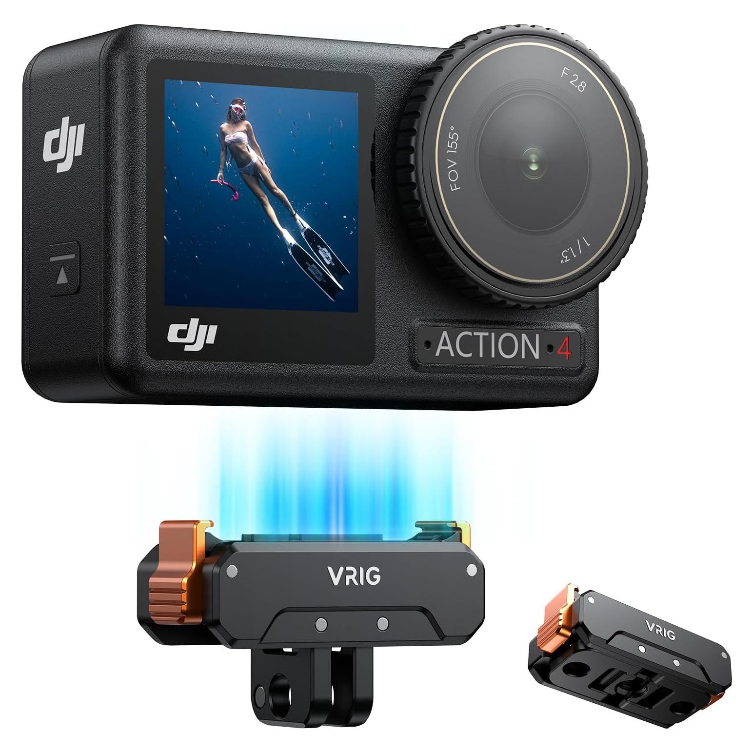 Adaptador Magnético VRIG para DJI Osmo Action 5Pro/4/3 - Liberación Rápida