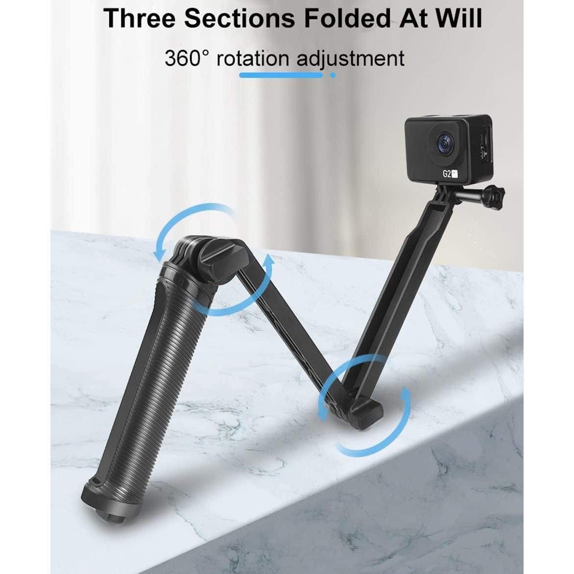 Palo de Selfie Plegable ALILUSSO para GoPro Hero 13-9 y Más