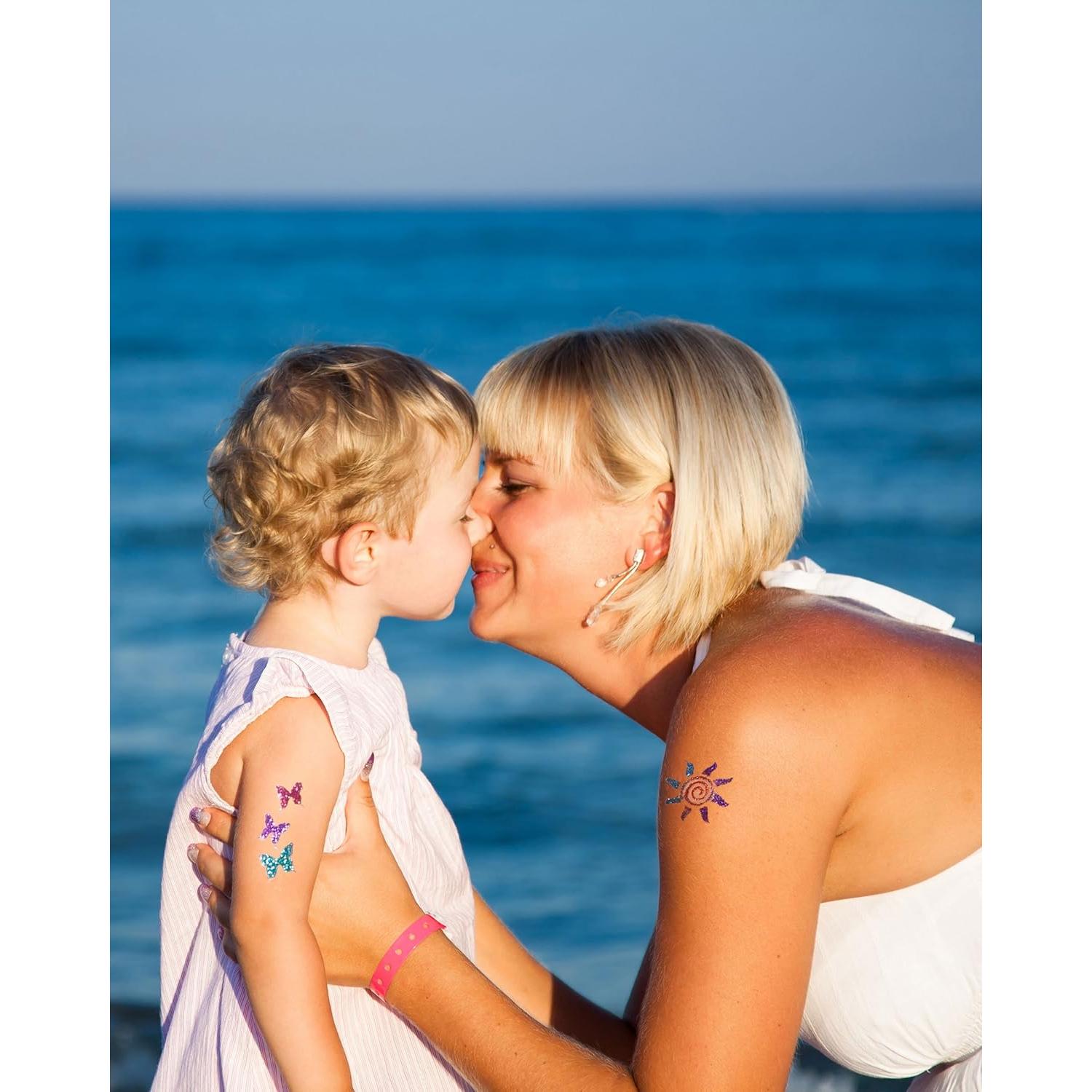 Kit de Tatuajes Temporales de Brillo GlitZGlam - 6 Colores