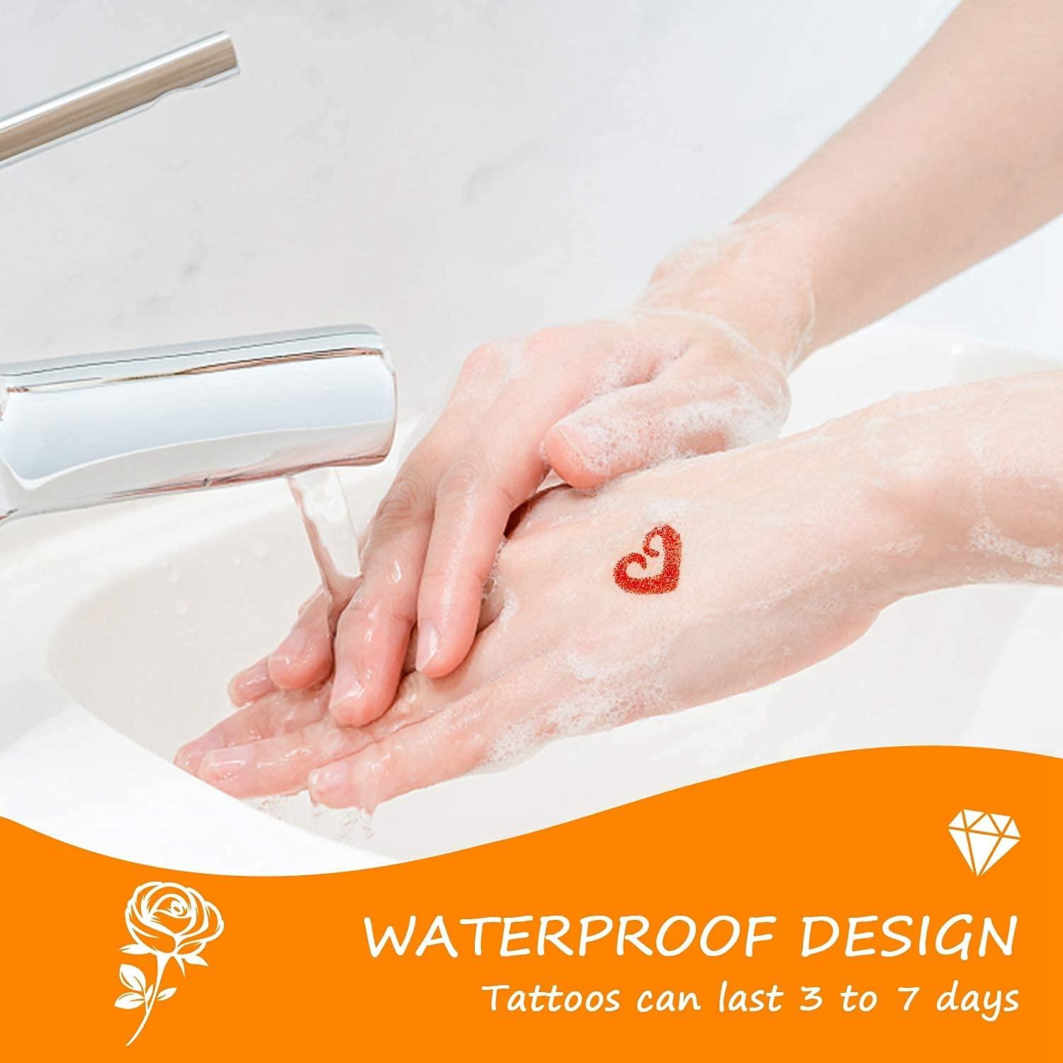 Kit de Tatuajes Temporales de Brillo NATUMER 48 Colores