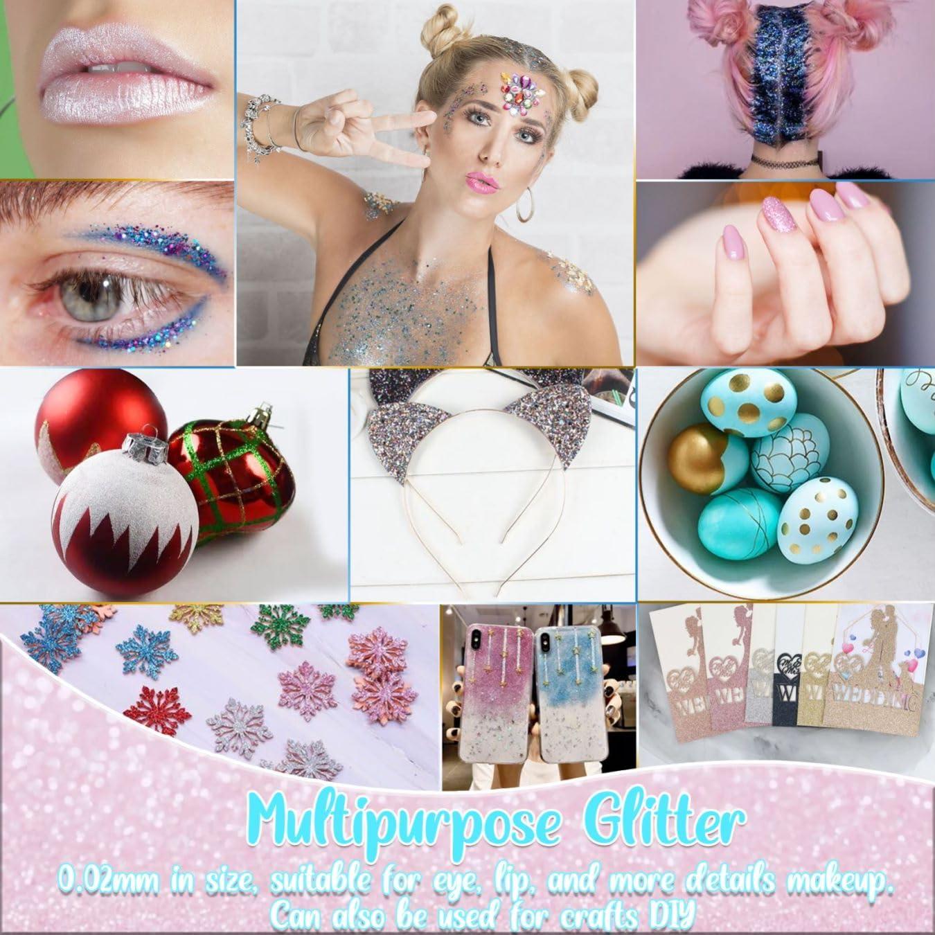 Kit de Tatuajes de Brillo TEUVO 50 Colores 199 Plantillas