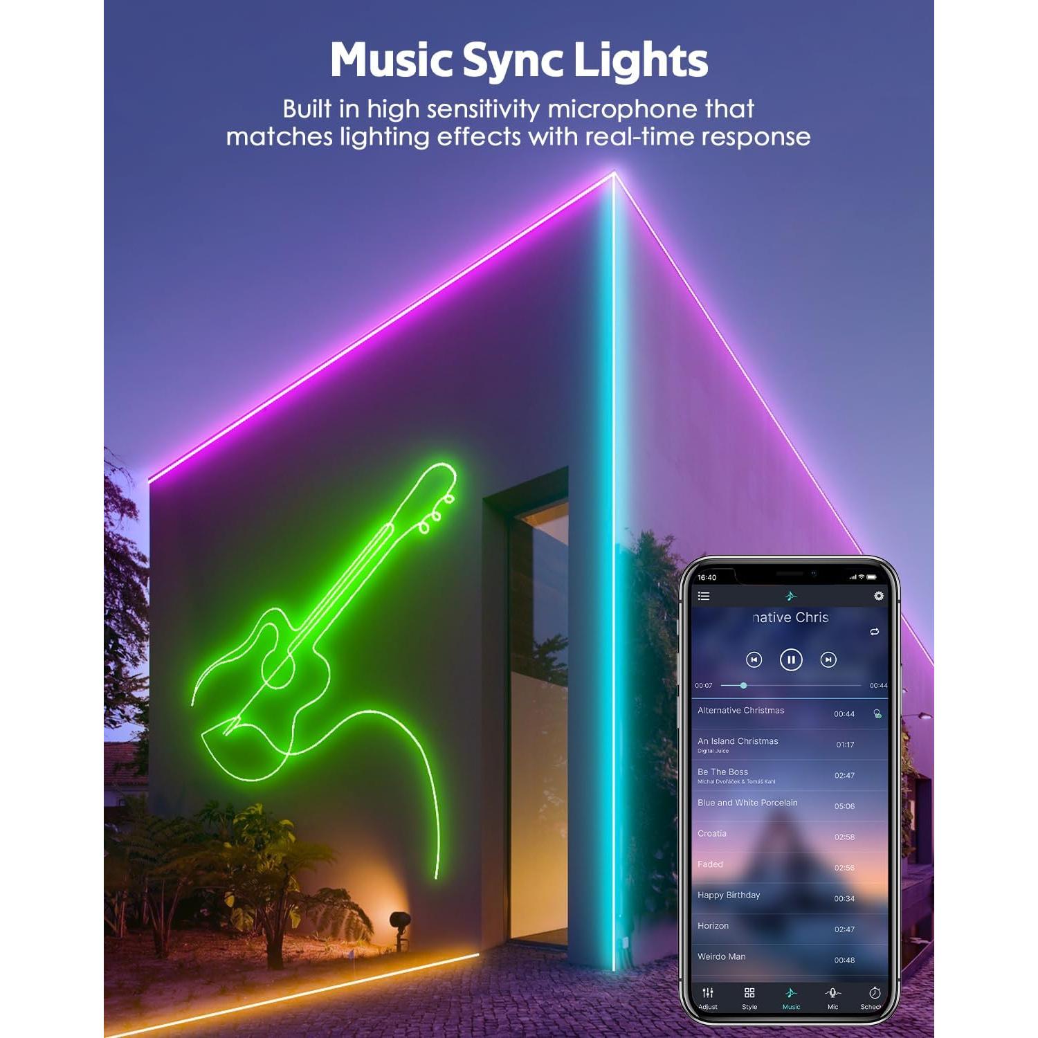 Tira de Luz LED RGB COB 5M 110V con Control Remoto Impermeable