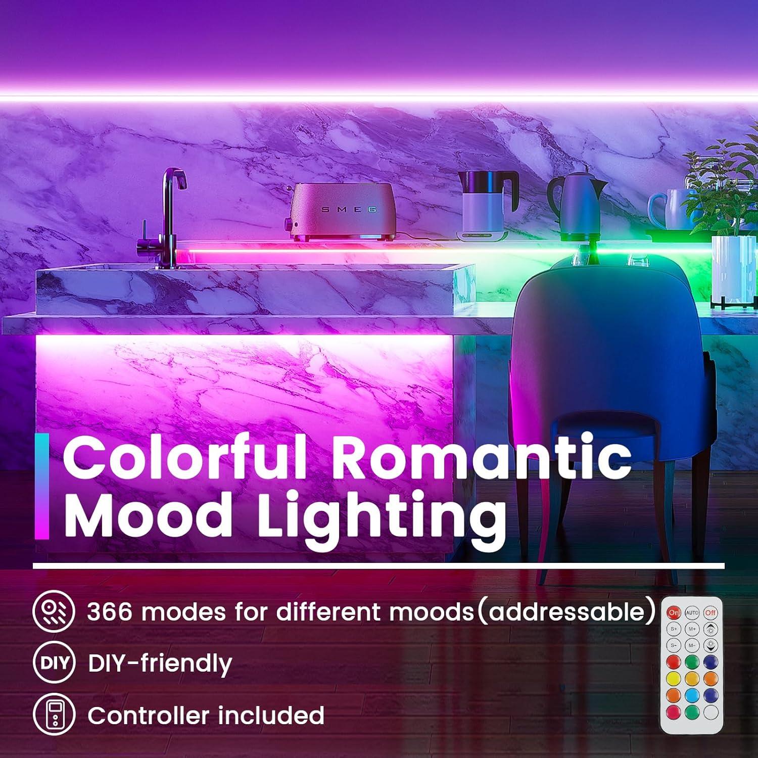 Tira de LED RGB Muzata AC1L 5M 96 LEDs/m Alta Densidad