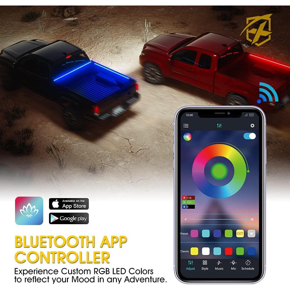 Kit de Luces RGB Xprite 60" para Cama de Camión - 2PCS