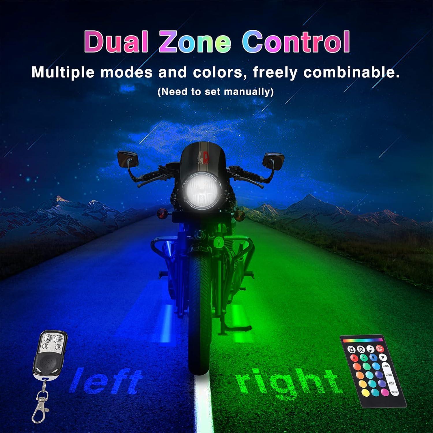 Kit de Luces LED para Motocicleta LD DARKEAGLE 24 Piezas RGB