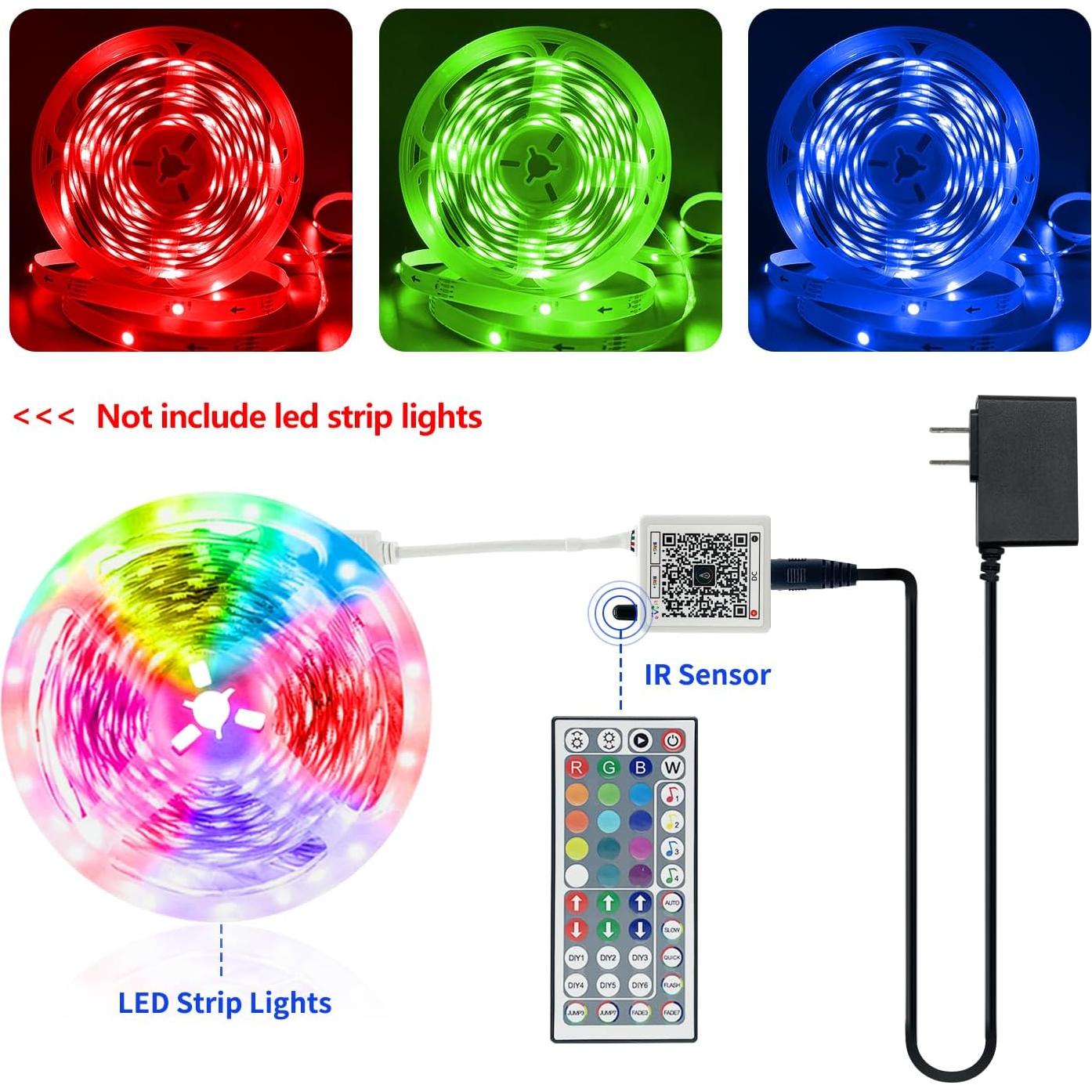 Controlador de Luces LED FONEWE 24V con Control Remoto 44 Teclas