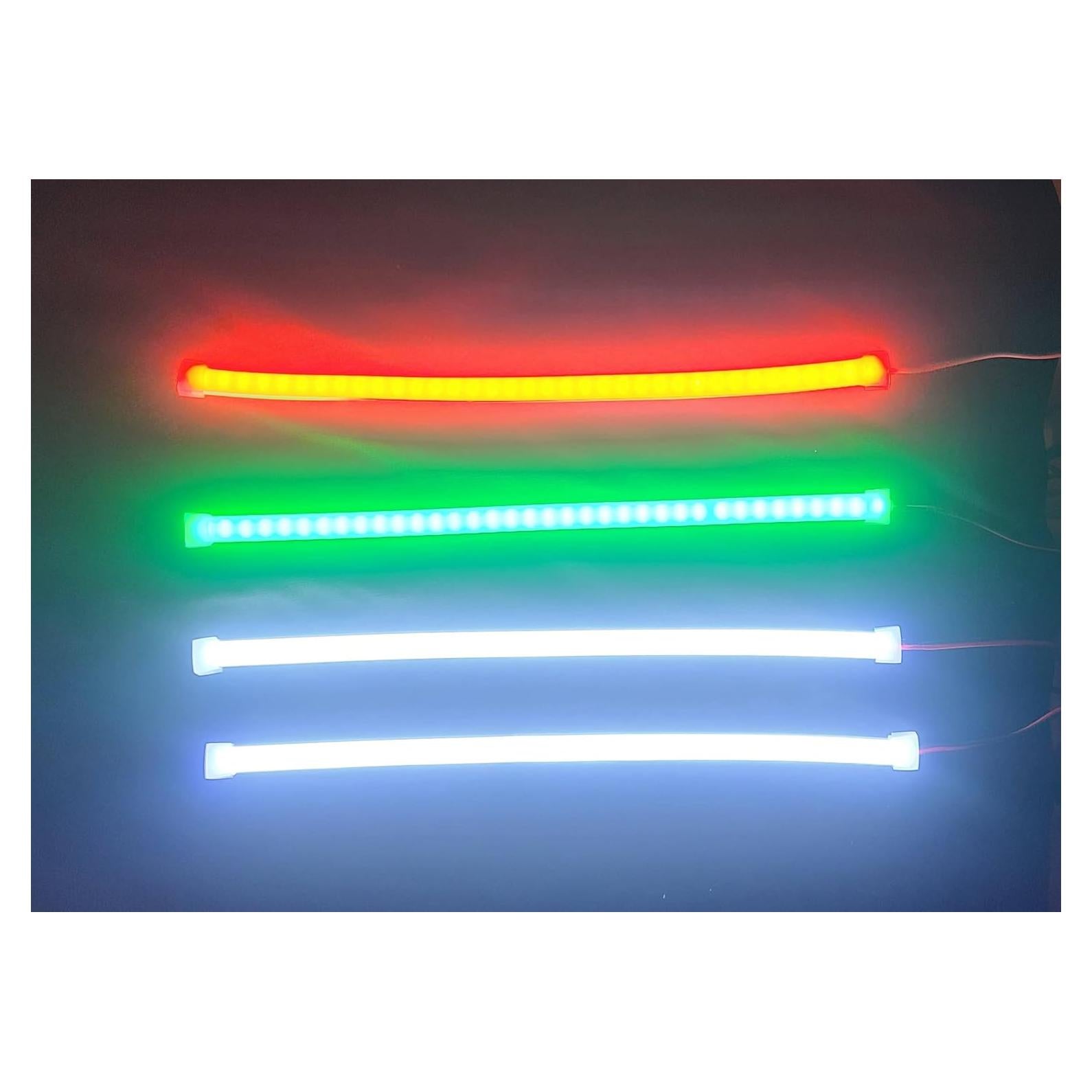 Tiras LED Neón Rojas, Verdes y Blancas 30.48 cm para Barcos