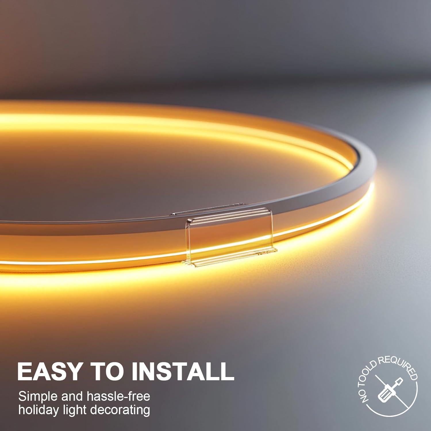 Clips Adhesivos para Luces de Cuerda de Neón Hetyue - 40 Piezas