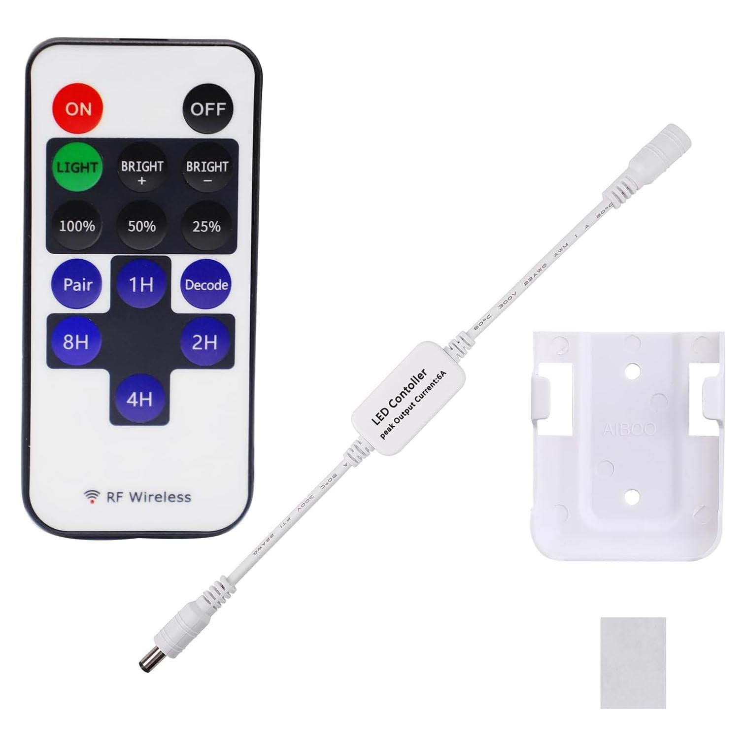 Control Remoto Mini AIBOO para Luces LED 12V Dimmable