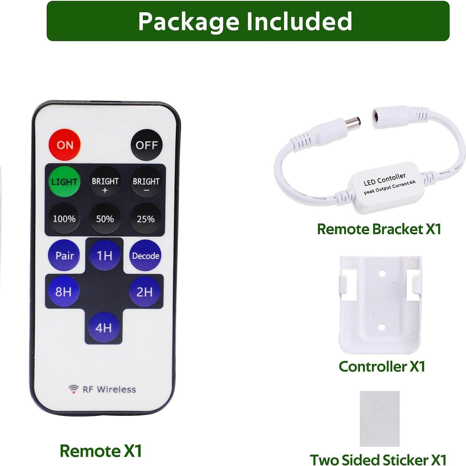 Control Remoto Mini AIBOO para Luces LED 12V Dimmable