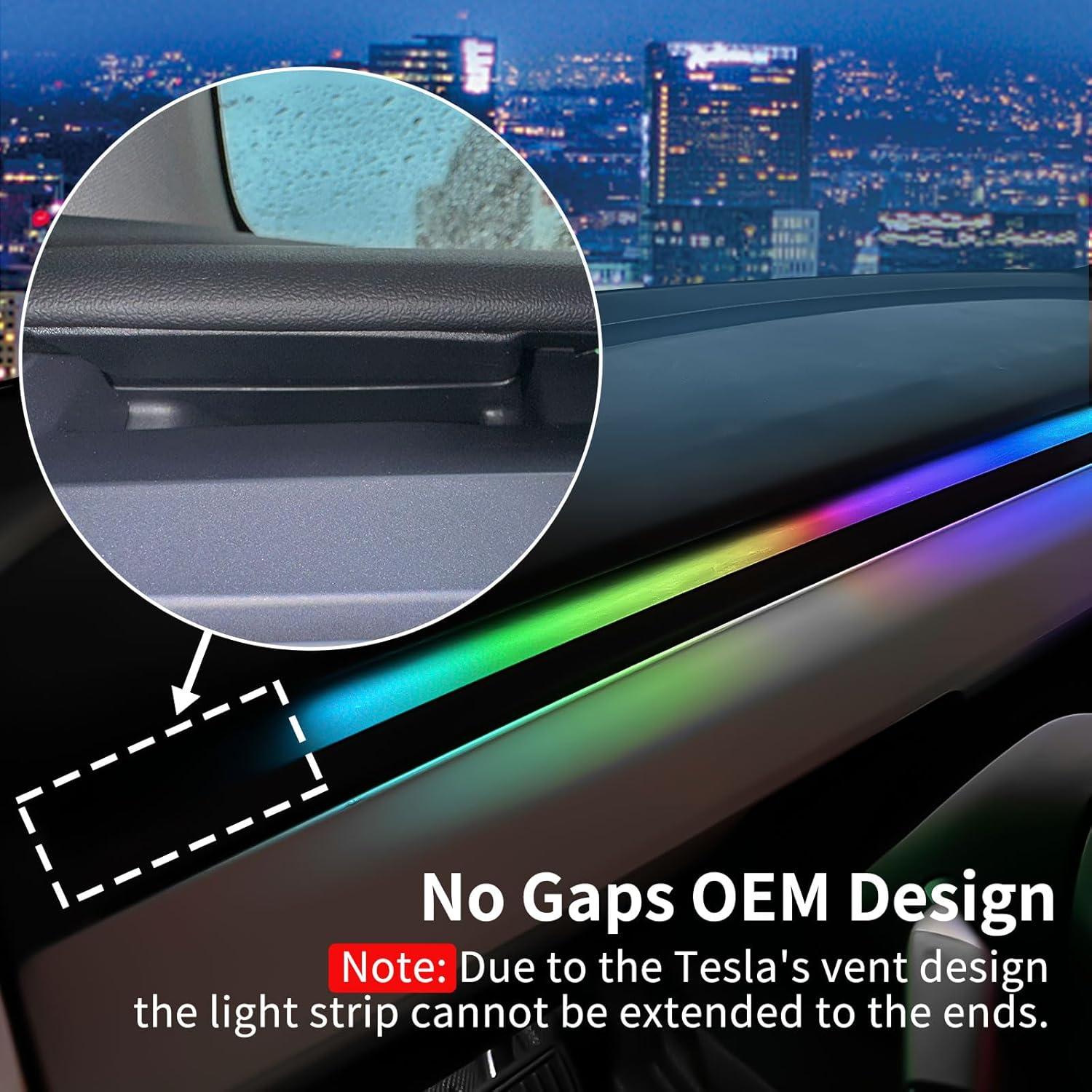 Luces Neón LED RGB para Tesla Model 3/Y 2021-2025 con Control Remoto