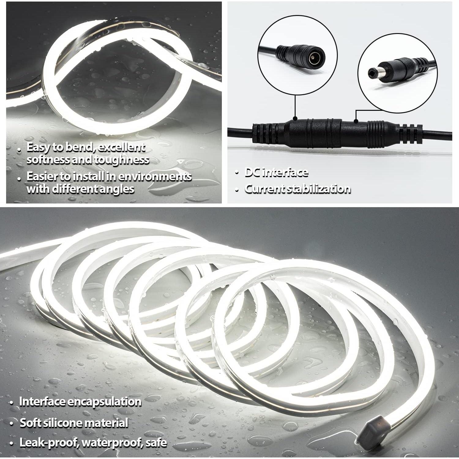 Tira de Luz LED Neón 3m EUGOBRTEN Blanca Regulable