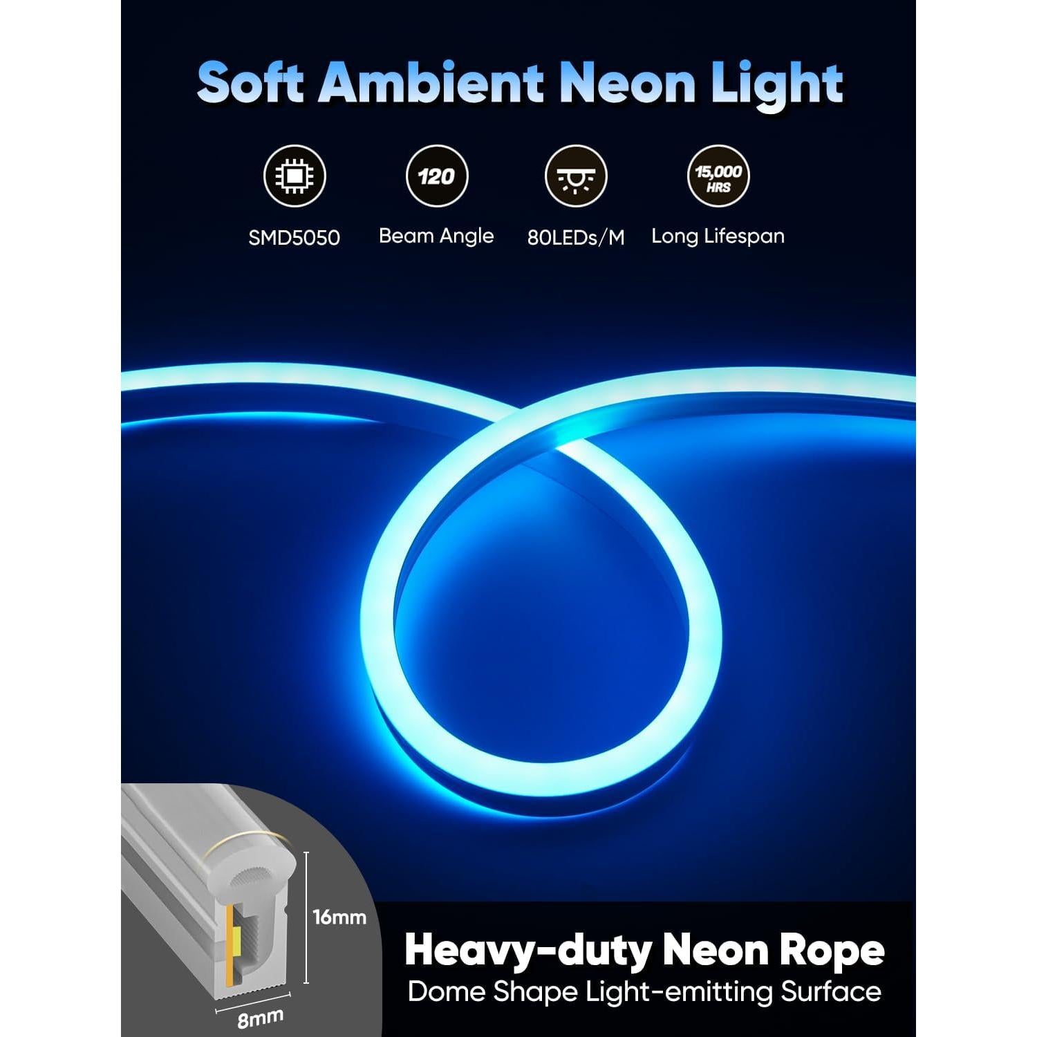 Tira LED Neón RGB 5m HelioRibbon Control Remoto IP65