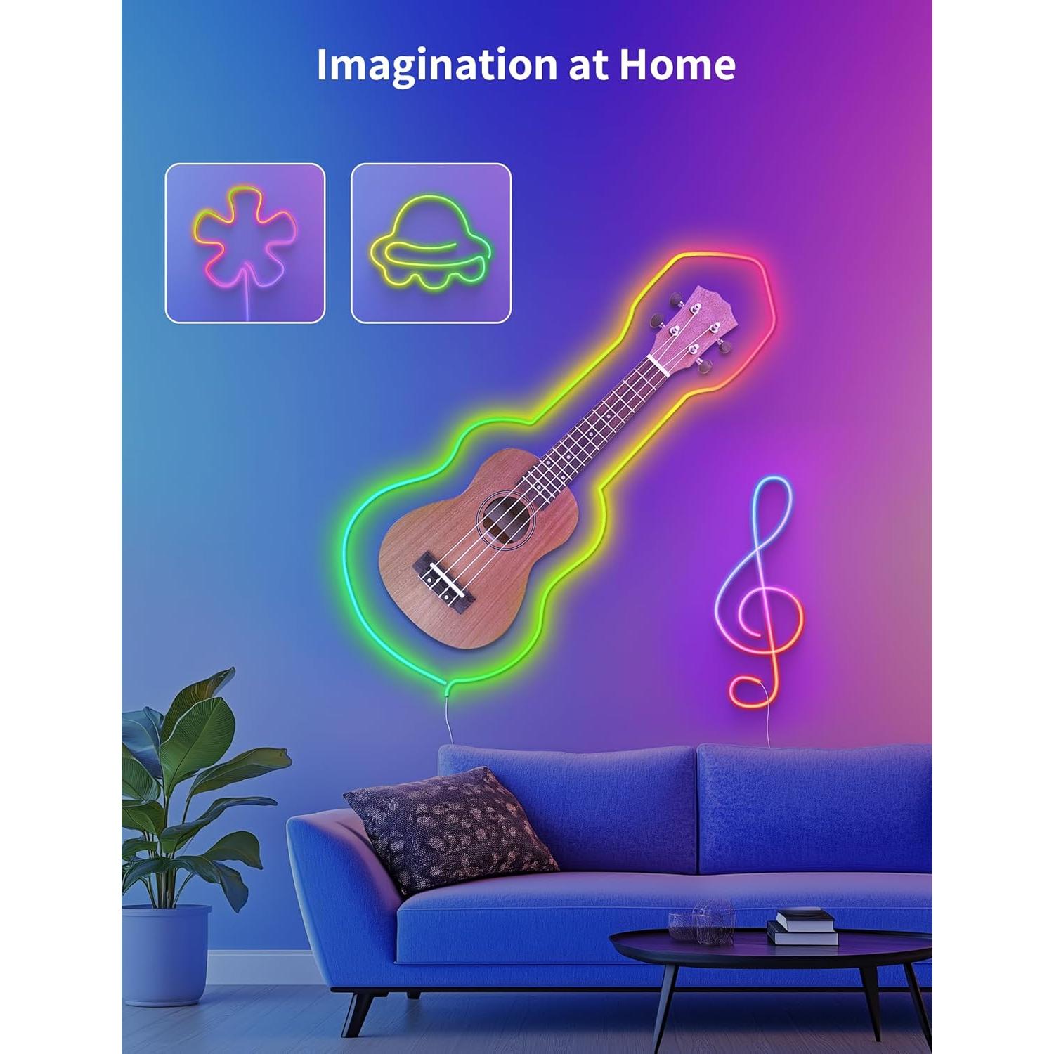 Luz de Neón LED Inteligente ISyncPlug 5m RGBIC Control App