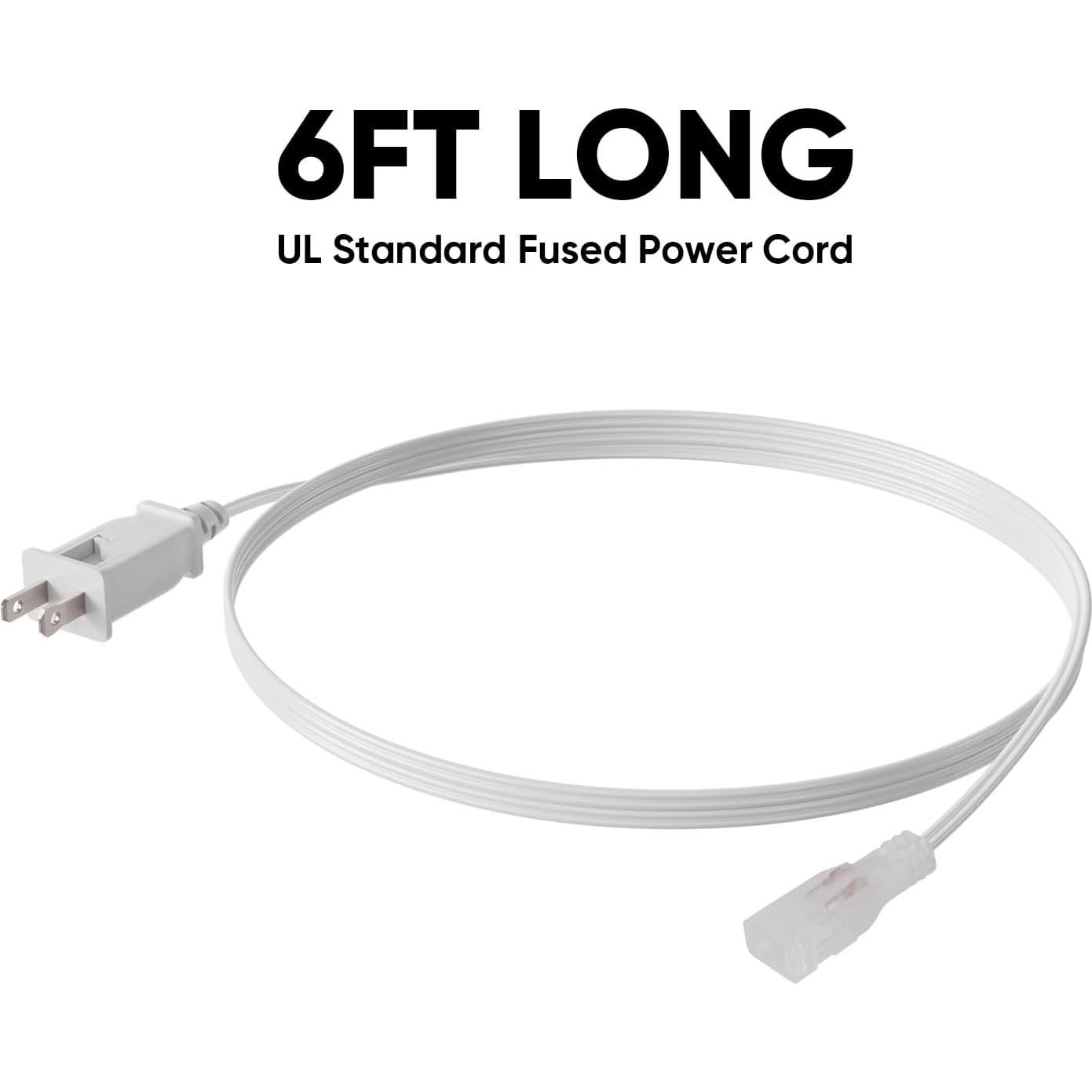 Cable de Alimentación LED Shine Decor 1.83m con Fusible - Paquete de 3