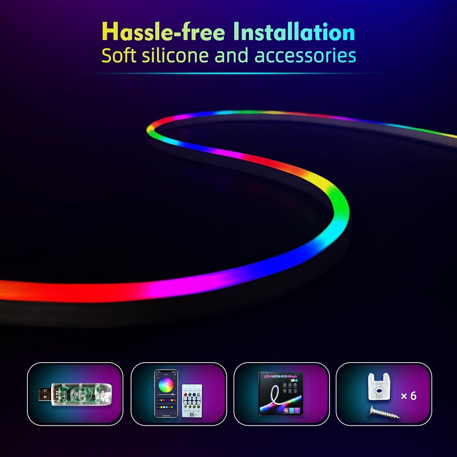 Luces de Cuerda LED Neón 5M XSY - Impermeables y Flexibles