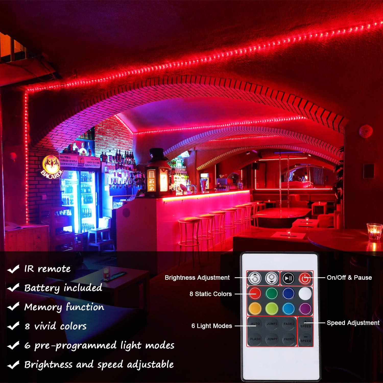 Tira de Luz LED RGB 5m Areful con Control Remoto y Resistente al Agua