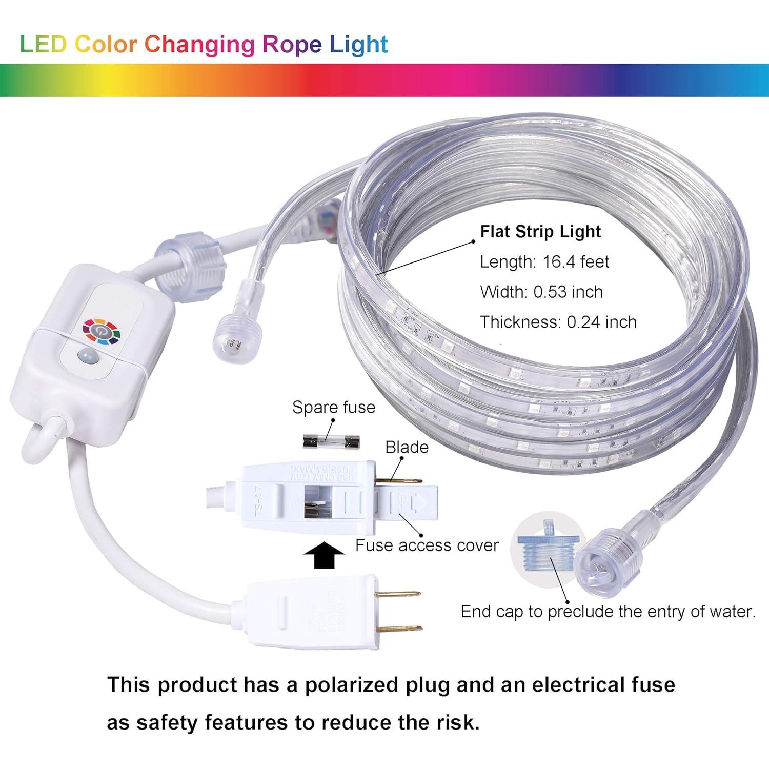 Tira de Luz LED RGB 5m Areful con Control Remoto y Resistente al Agua