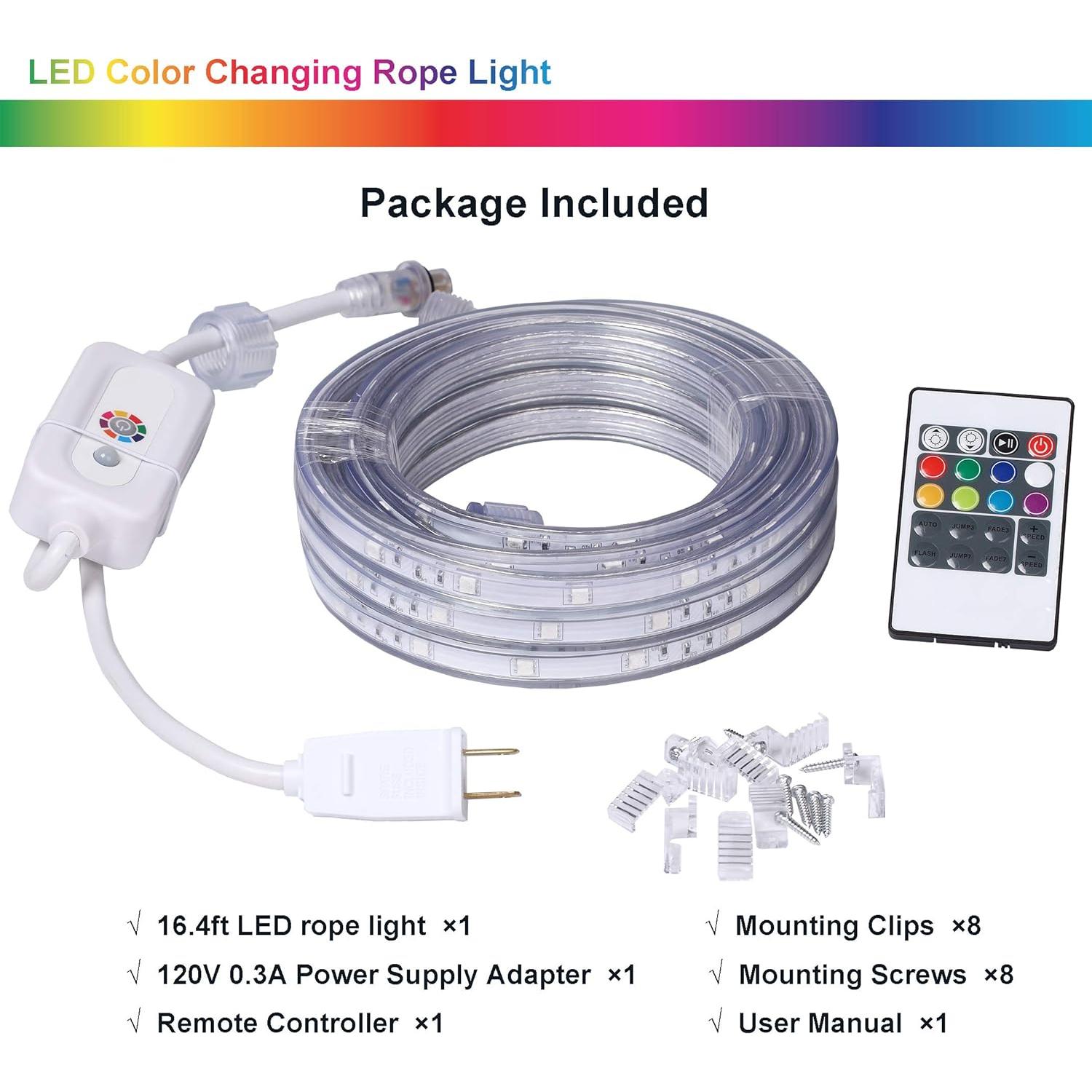 Tira de Luz LED RGB 5m Areful con Control Remoto y Resistente al Agua