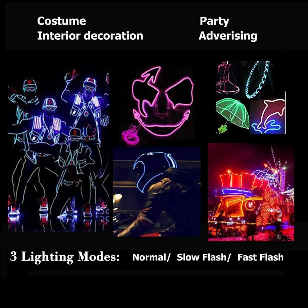 Alambre Neón Azul 5m TiTiToo Flexible para Decoración DIY