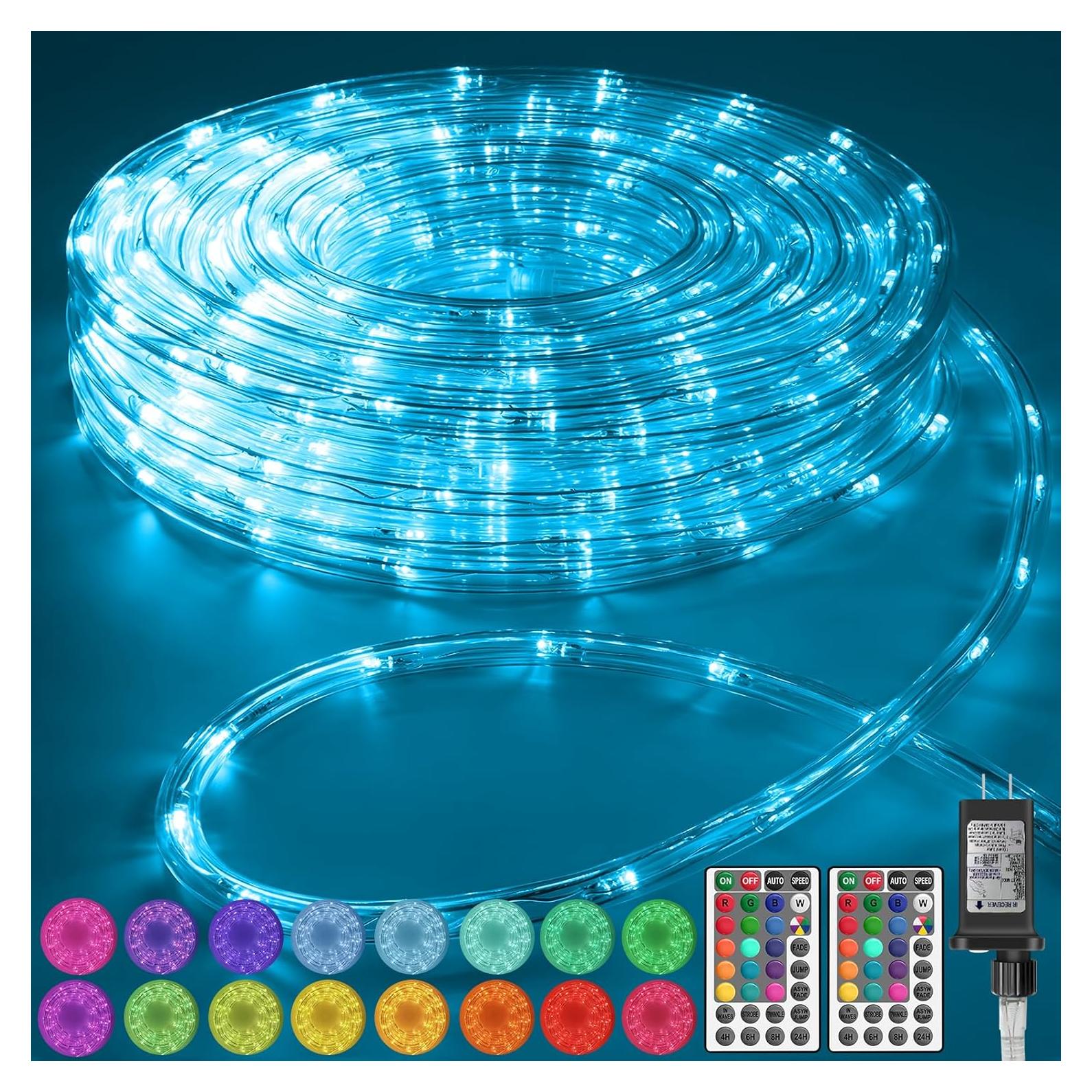 Luces de Cuerda LED SINGCHUNGTE 15m 16 Colores Control Remoto