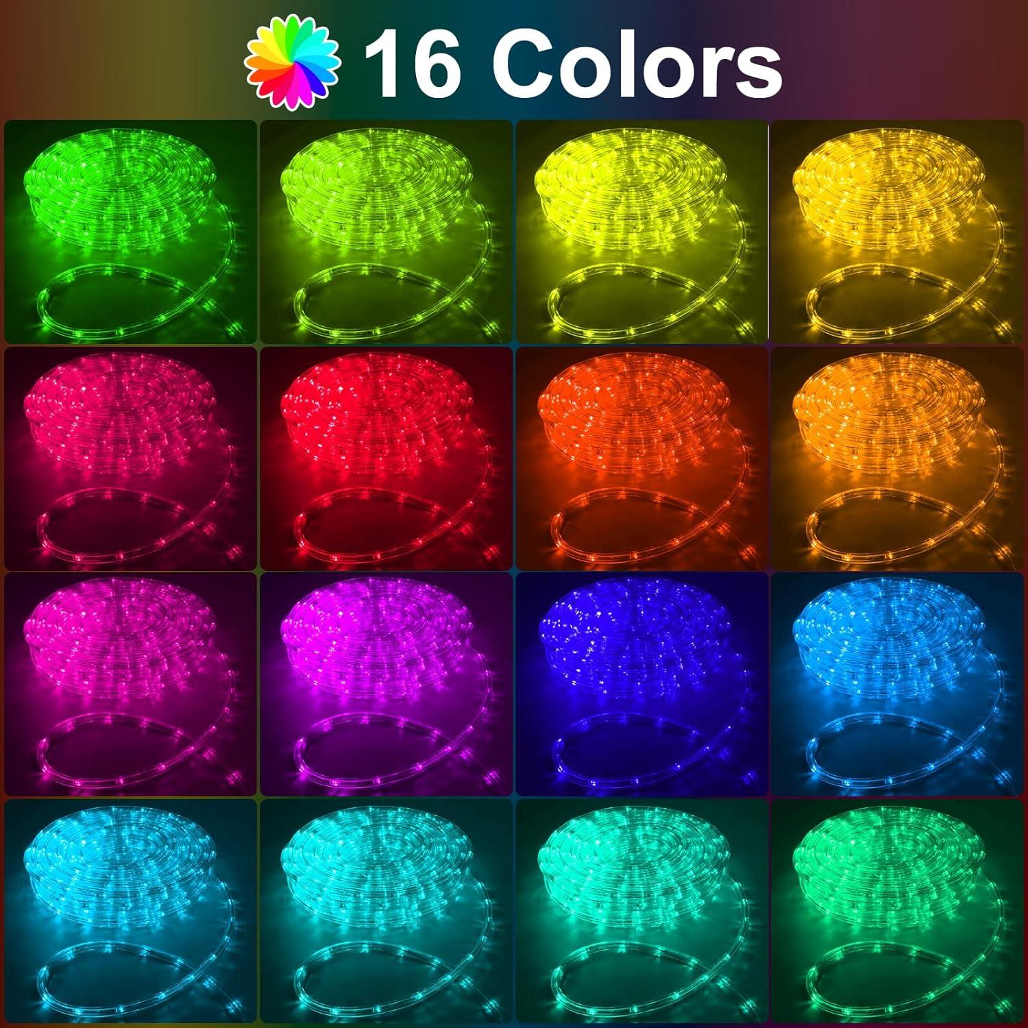 Luces de Cuerda LED SINGCHUNGTE 15m 16 Colores Control Remoto