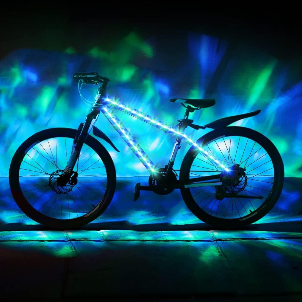 Luces LED para Bicicleta DANCRA RGB, Tira de 80cm Impermeable