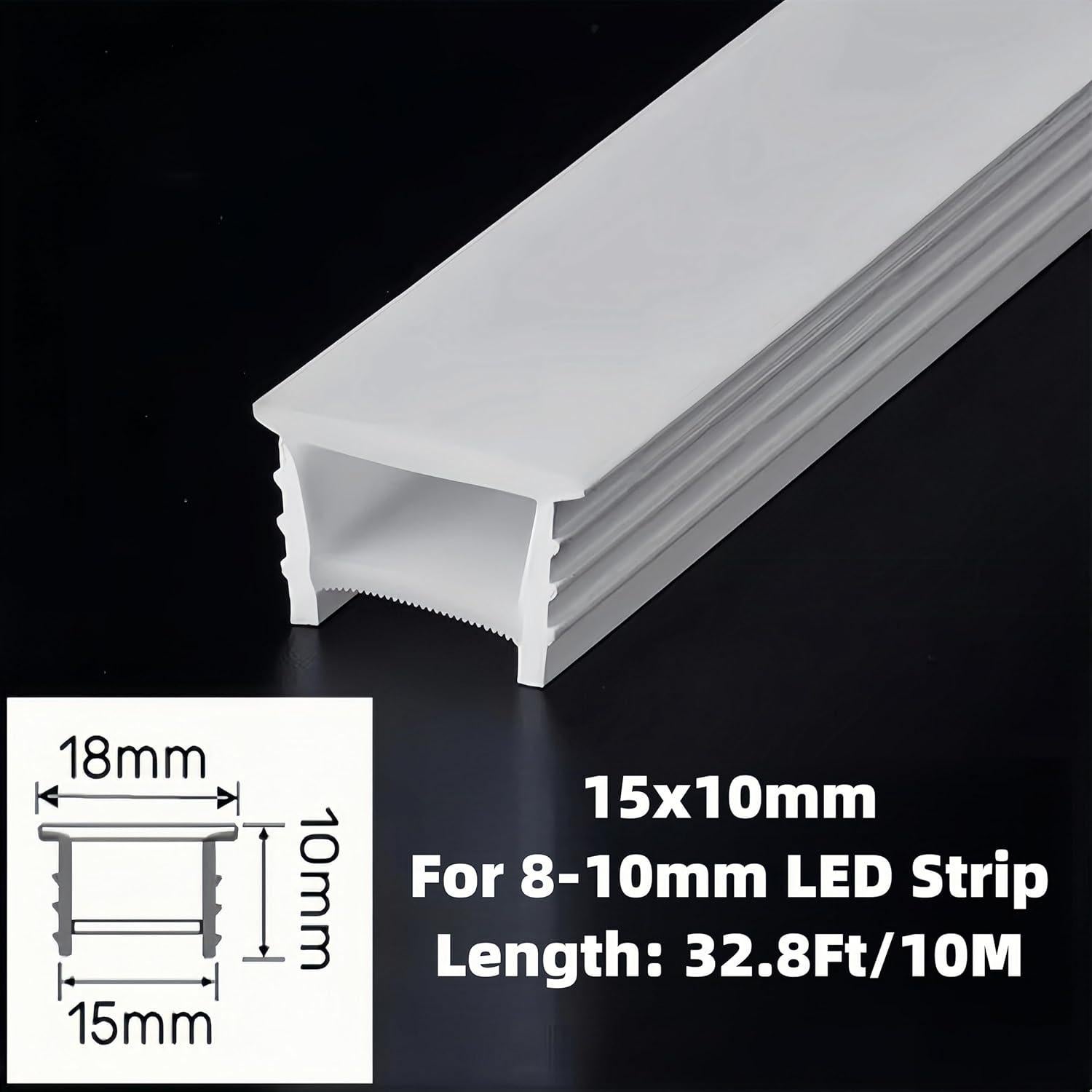 Canal LED de Silicona KSDLMPA 10M IP67 para Tiras 8-10mm