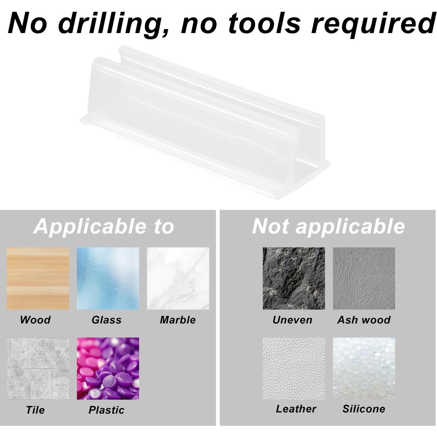 20 Clips de Montaje para Luces de Neón Govee - Acrílico Transparente