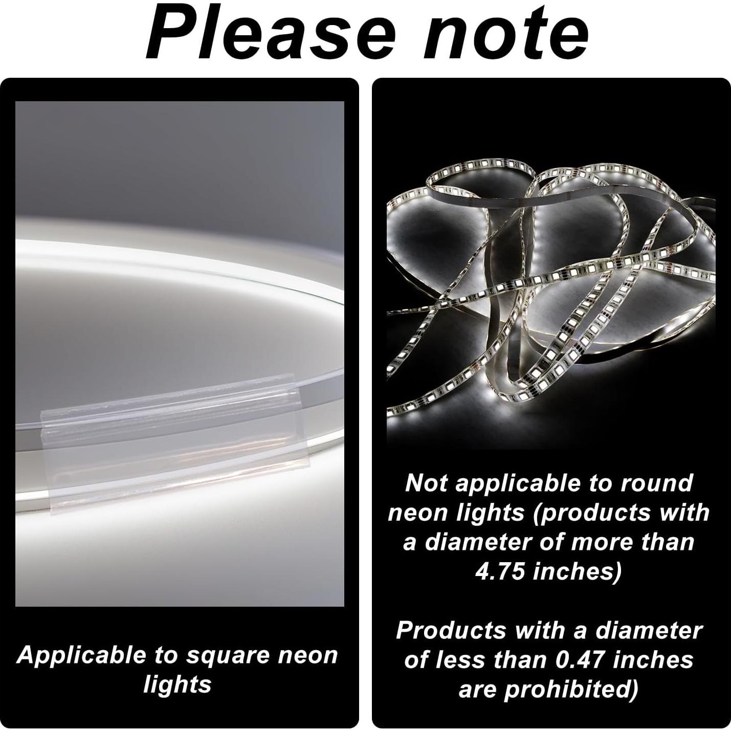 20 Clips de Montaje para Luces de Neón Govee - Acrílico Transparente