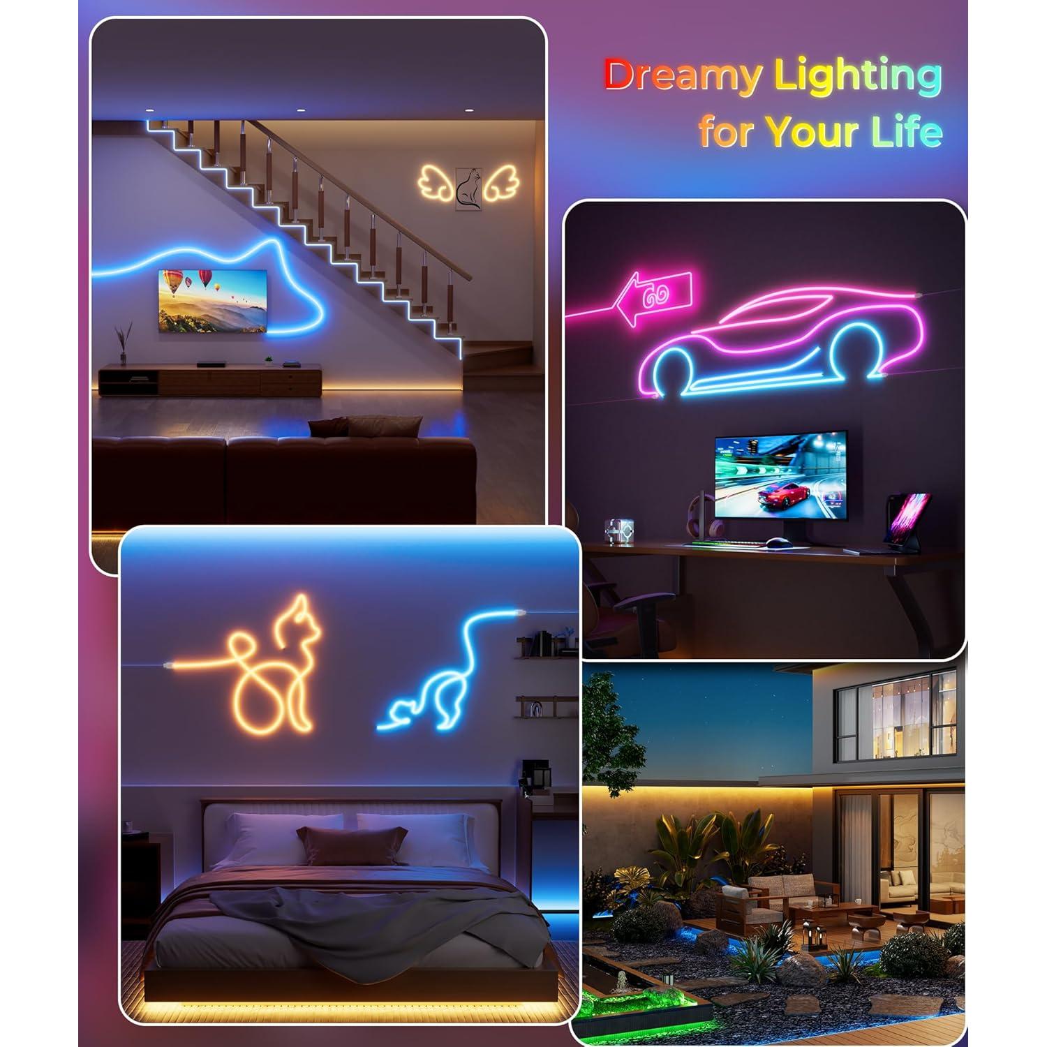 Tira de Luz LED Neón 5M DeckTok RGB Impermeable IP65