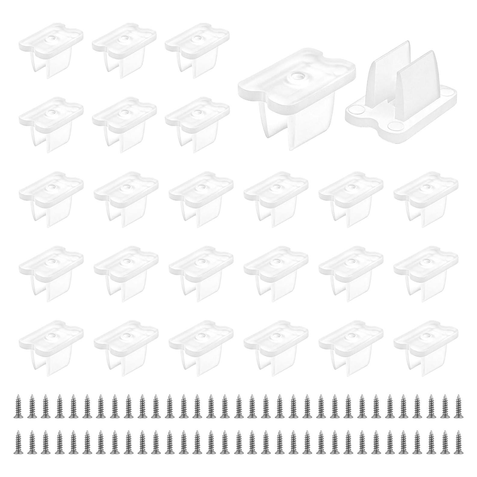 50 Clips de Luz LED Piriuuo para Tiras de 5-6mm Transparentes