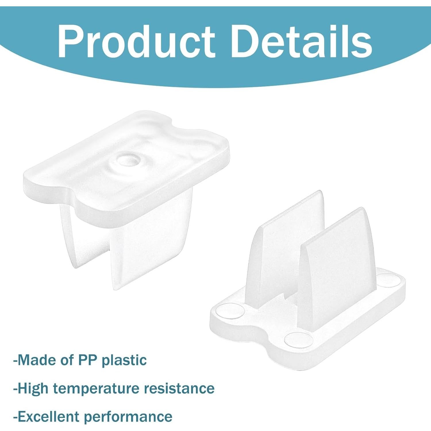 50 Clips de Luz LED Piriuuo para Tiras de 5-6mm Transparentes