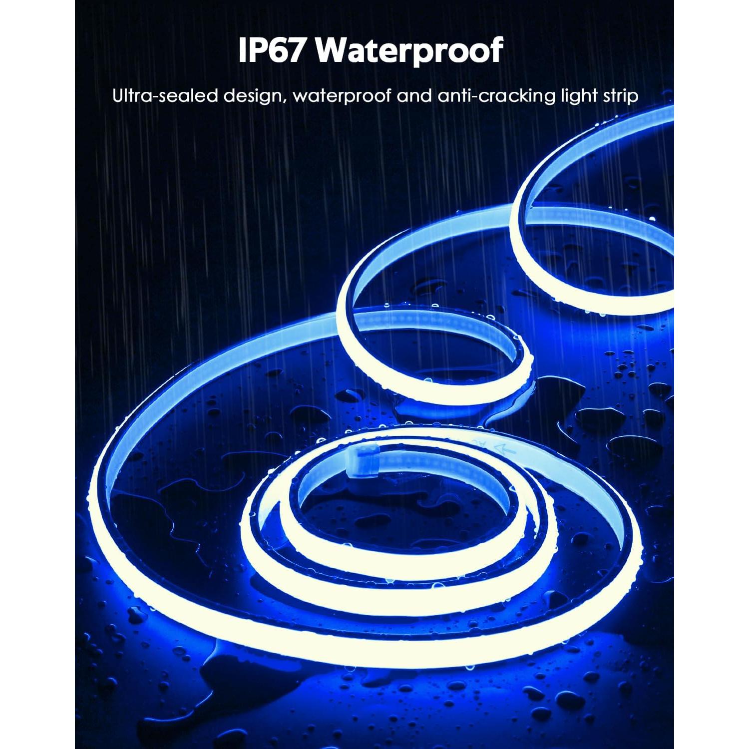 Tira de LED COB Azul 5M 288 LEDs/M IP67 para Exteriores