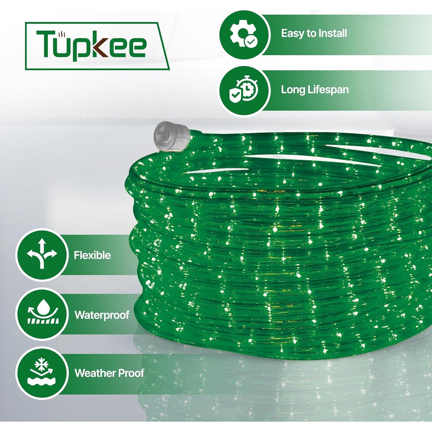 Luces de Cuerda LED Tupkee Verde 7.3m 144 Bombillas IP65