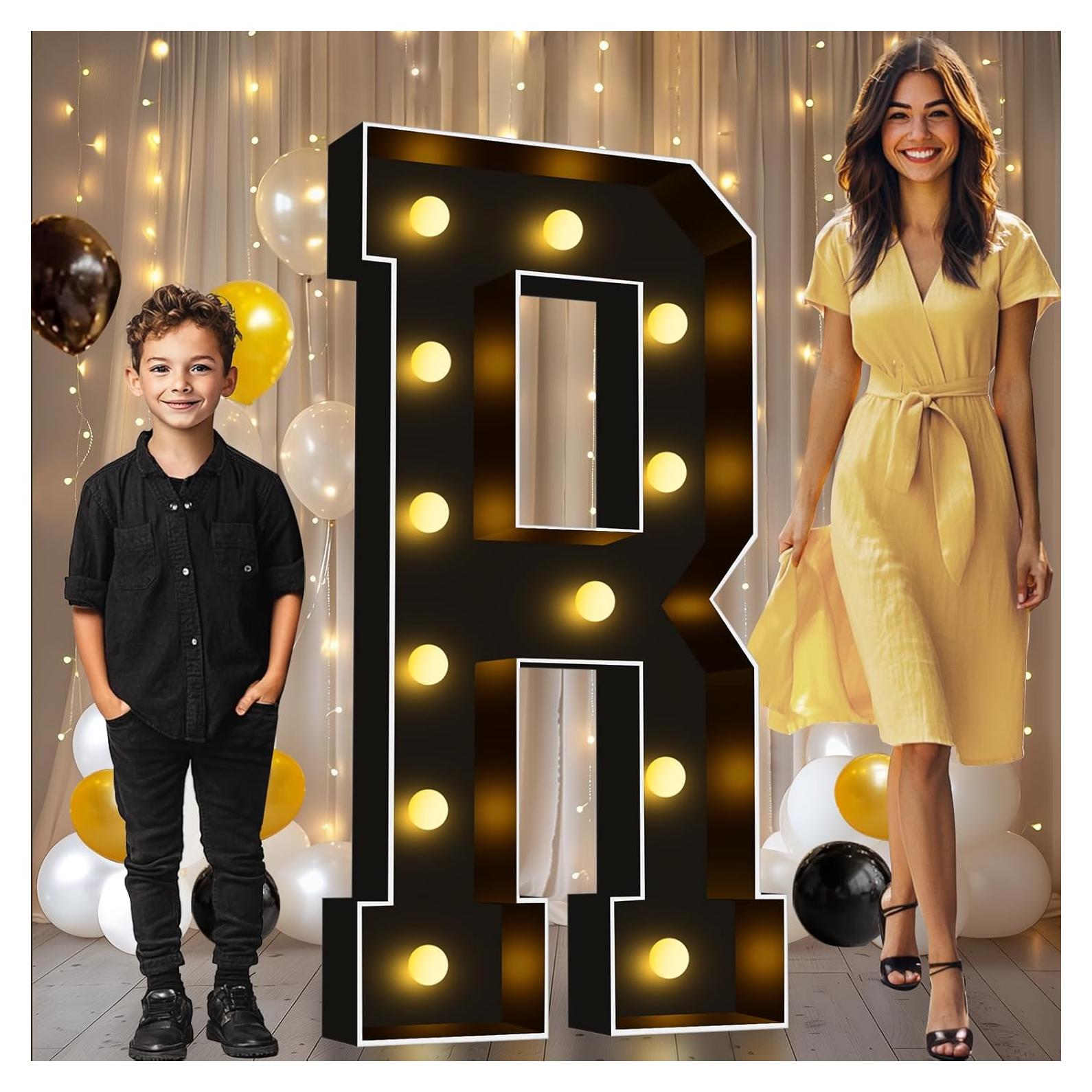 Letras Iluminadas Pooqla 4FT con Luces LED para Fiestas