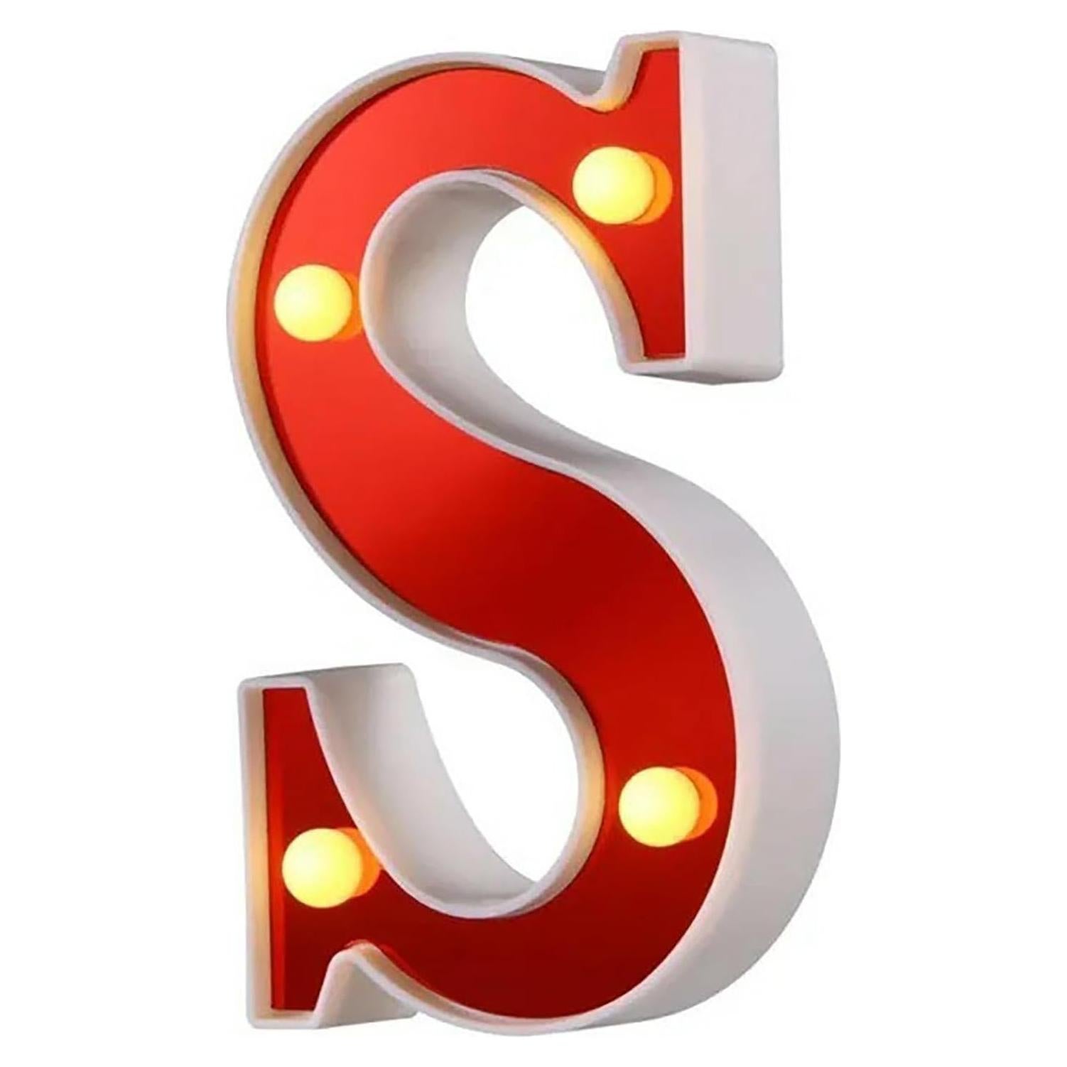 Luces de Letras LED Maimeili Rojo 15x6 cm Decoración Fiesta